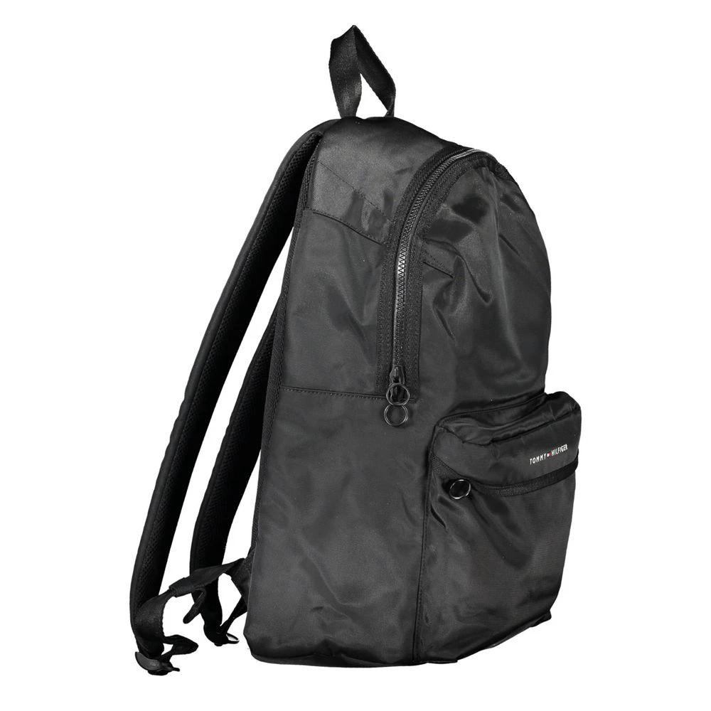 Tommy Hilfiger Black Polyester Men Backpack by Tommy Hilfiger