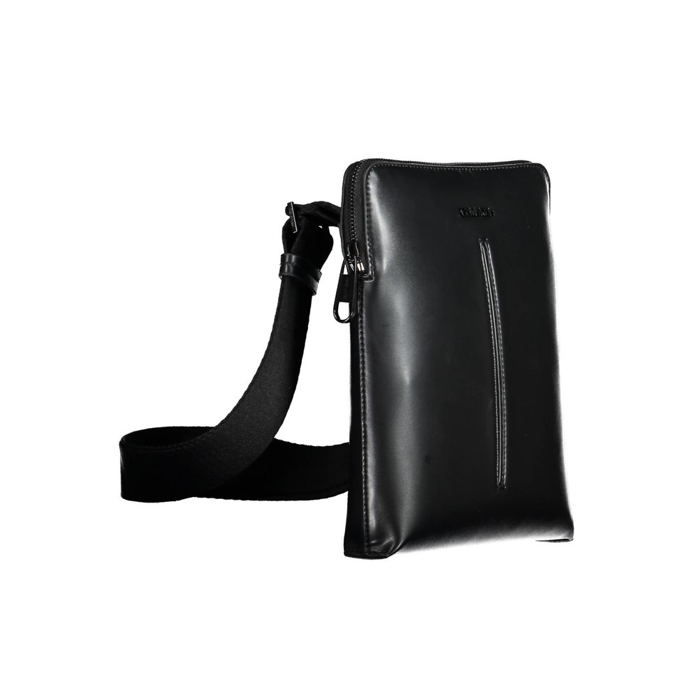 Calvin Klein Black Polyurethane Men's Shoulder Bag by Calvin Klein