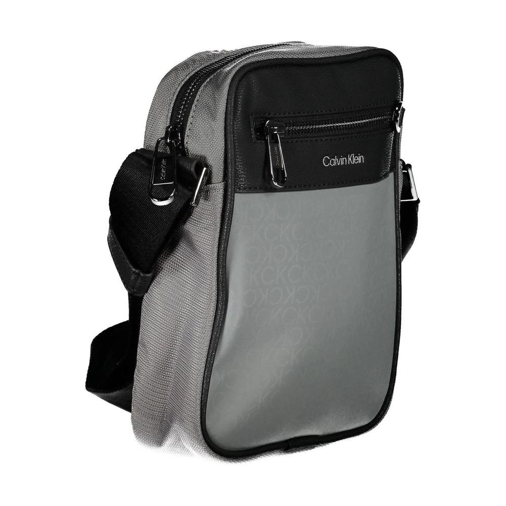 Calvin Klein Grigio Polyester Men Shoulder Bag by Calvin Klein