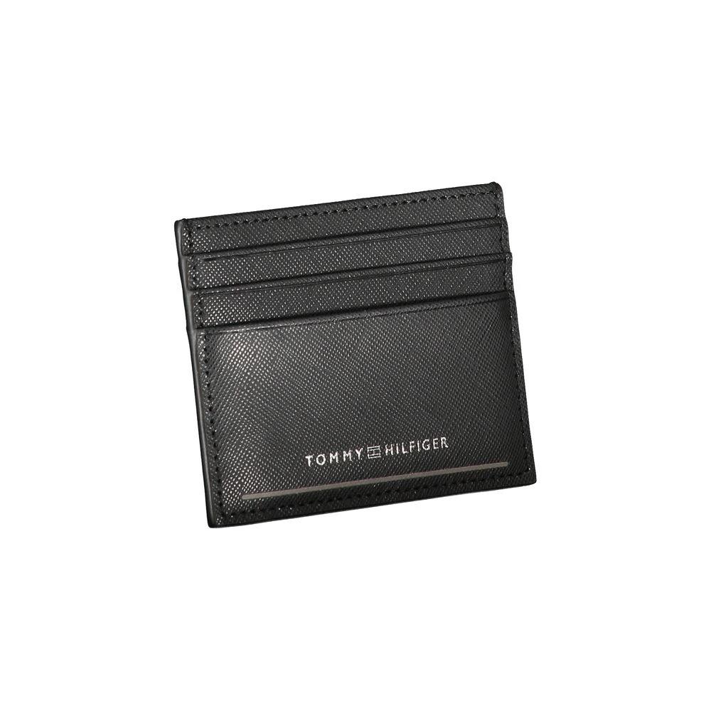 Tommy Hilfiger Black Leather Men Wallet by Tommy Hilfiger