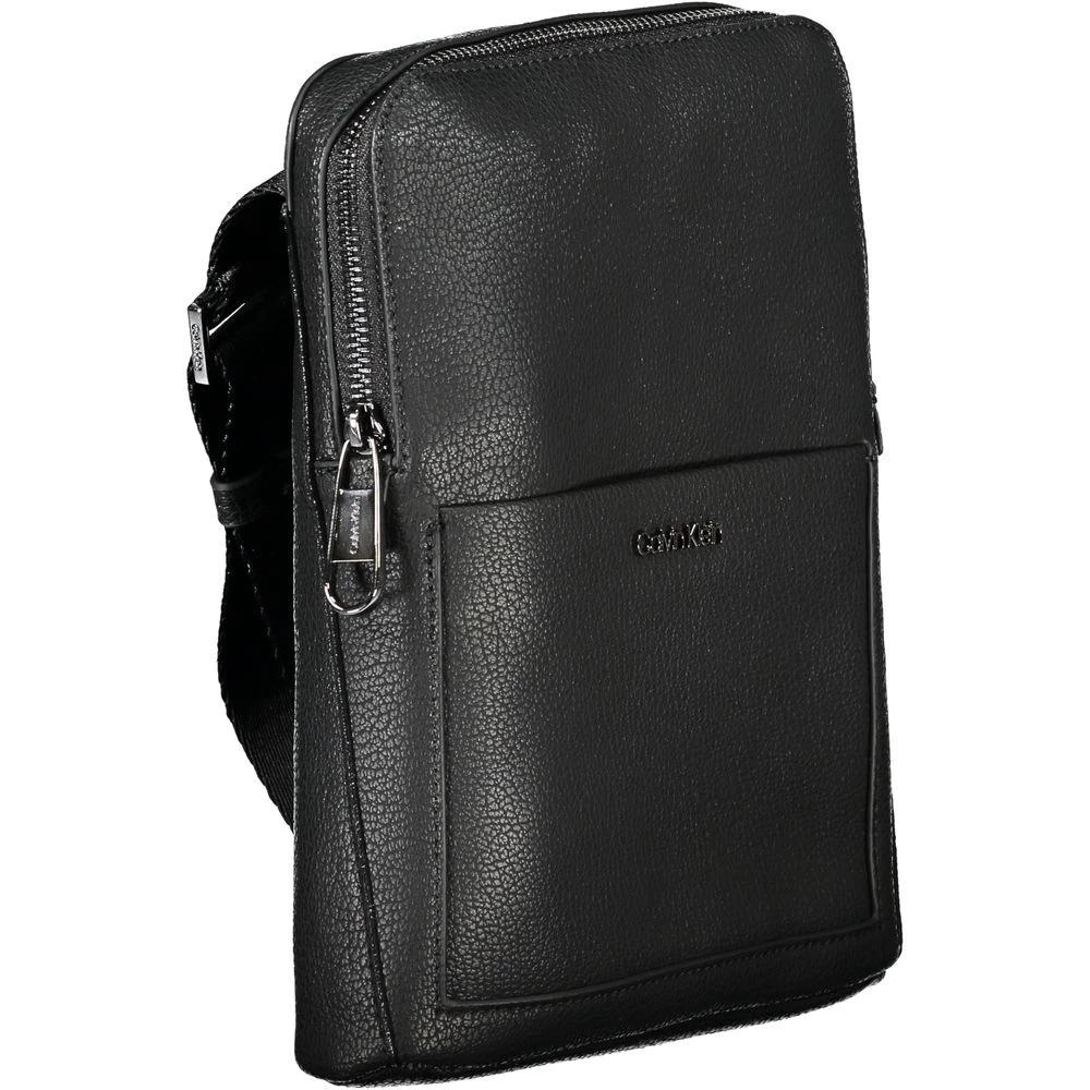 Calvin Klein Black Polyurethane Men's Shoulder Bag by Calvin Klein