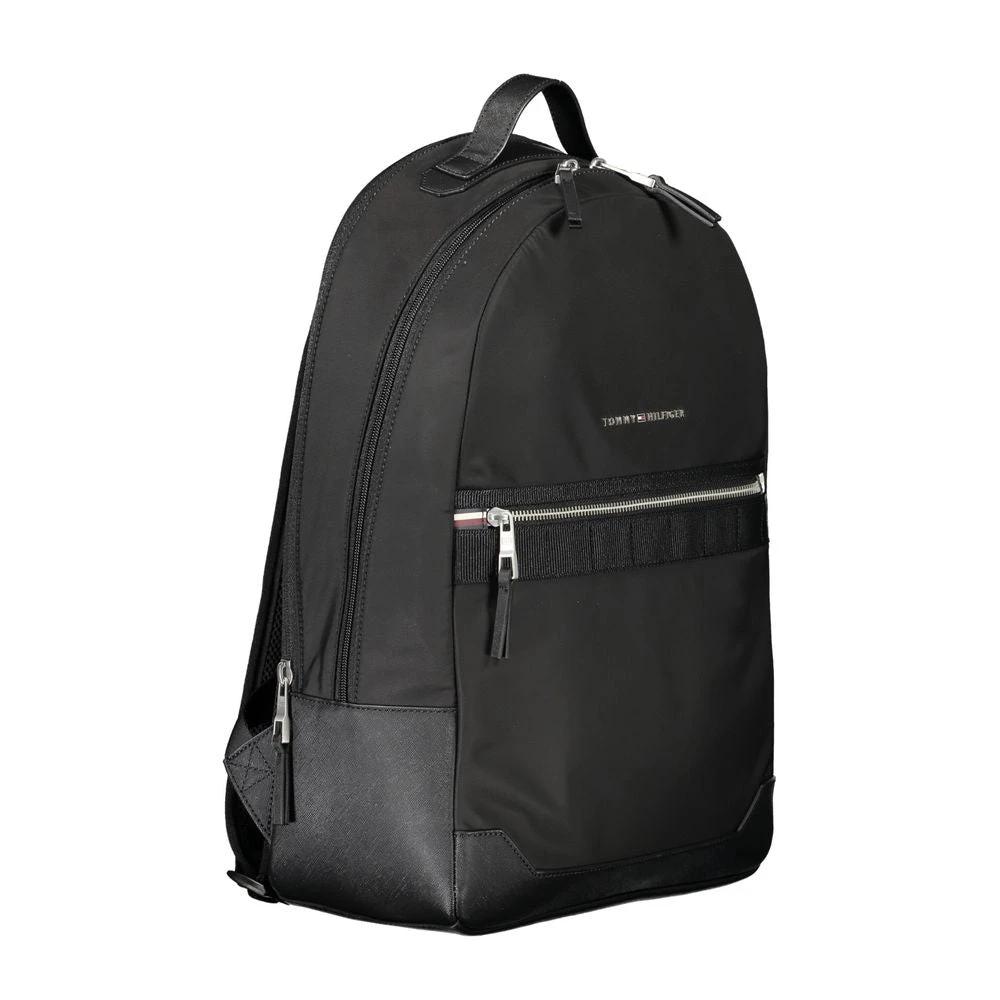 Tommy Hilfiger Black Polyester Men Backpack by Tommy Hilfiger