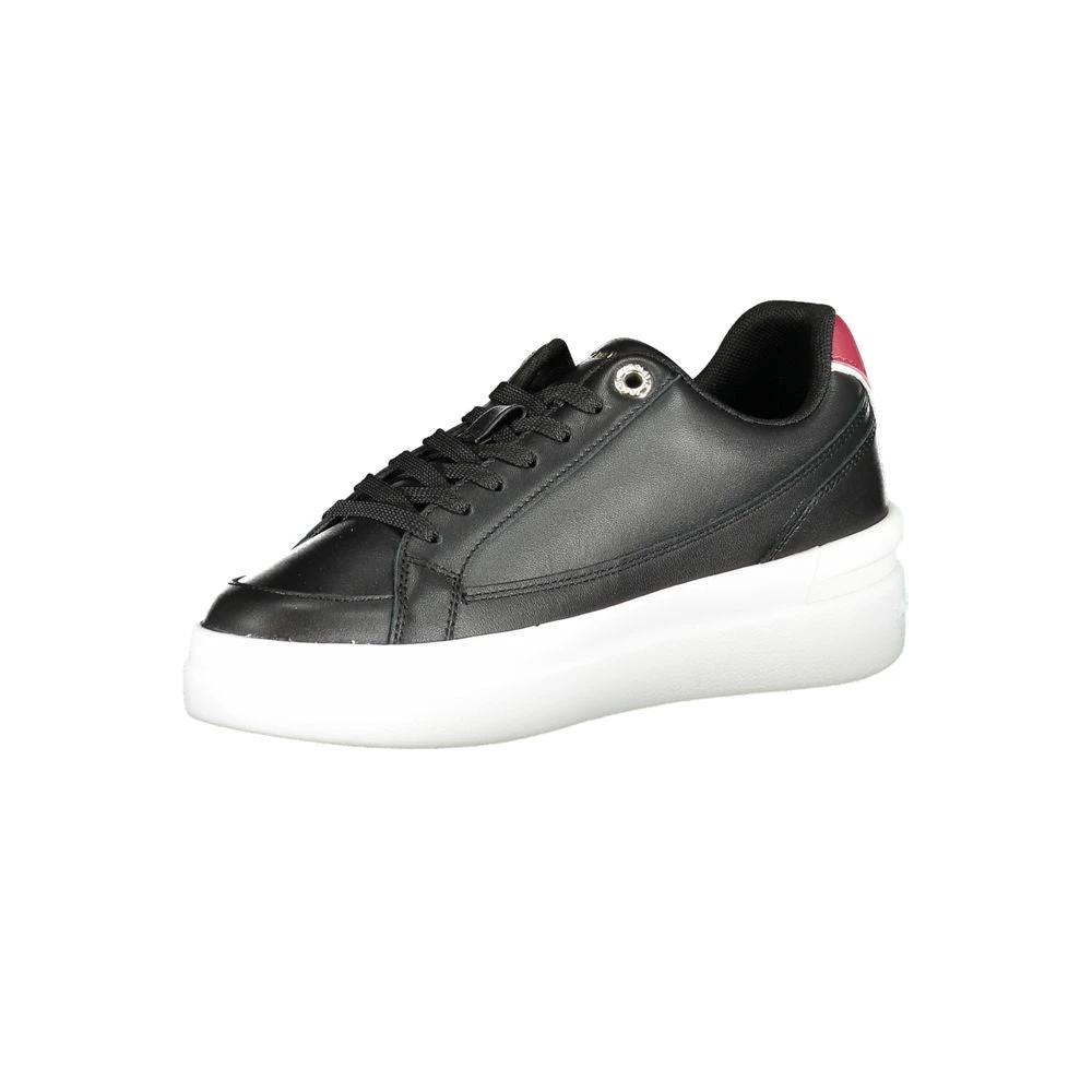 Tommy Hilfiger Black Leather Women Sneaker by Tommy Hilfiger