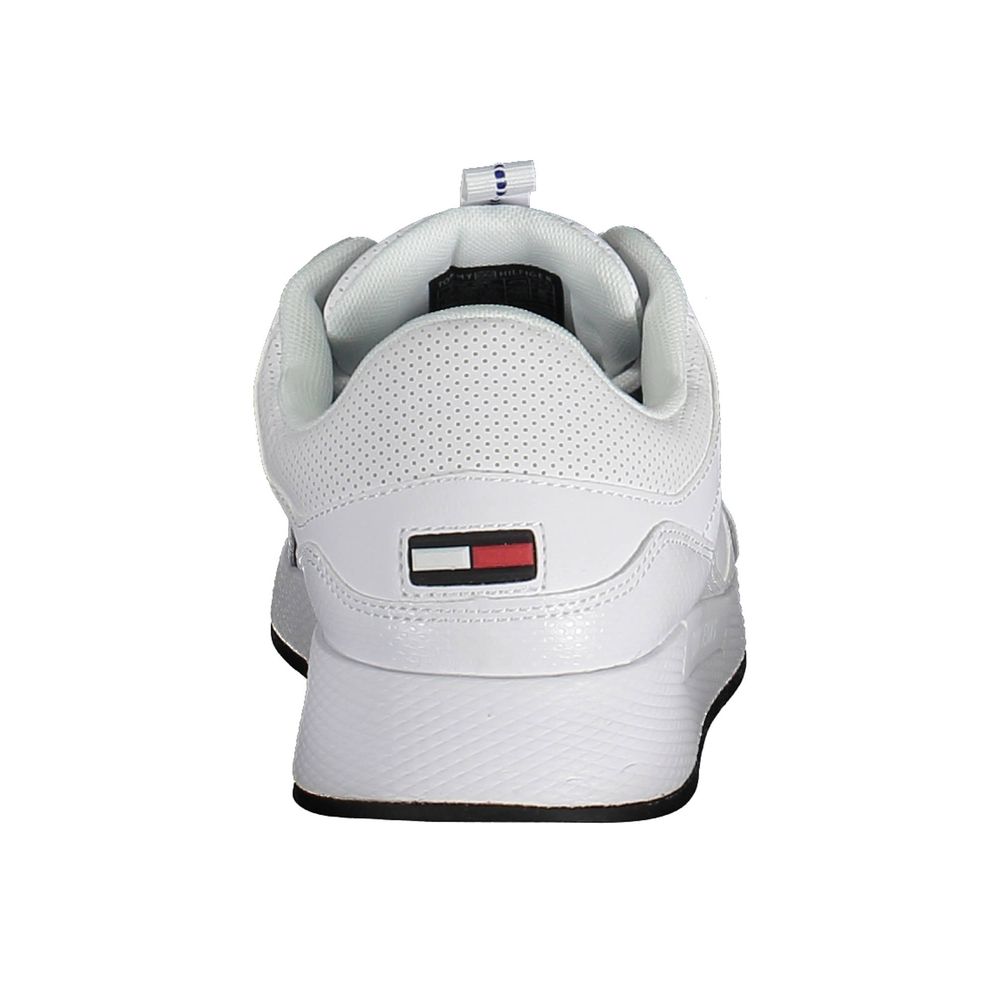 Tommy Hilfiger White Polyurethane Men Sneaker
