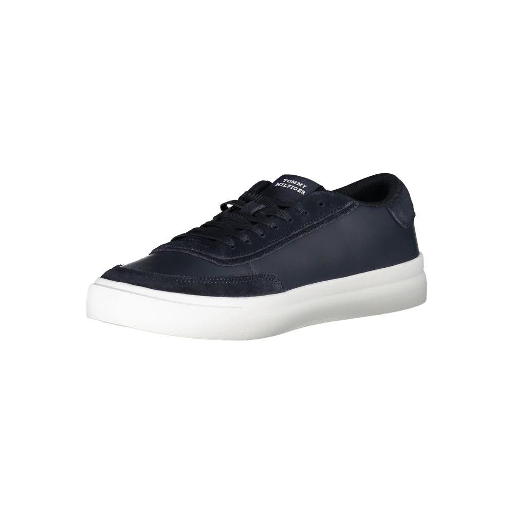 Tommy Hilfiger Blue Leather Men Sneaker by Tommy Hilfiger