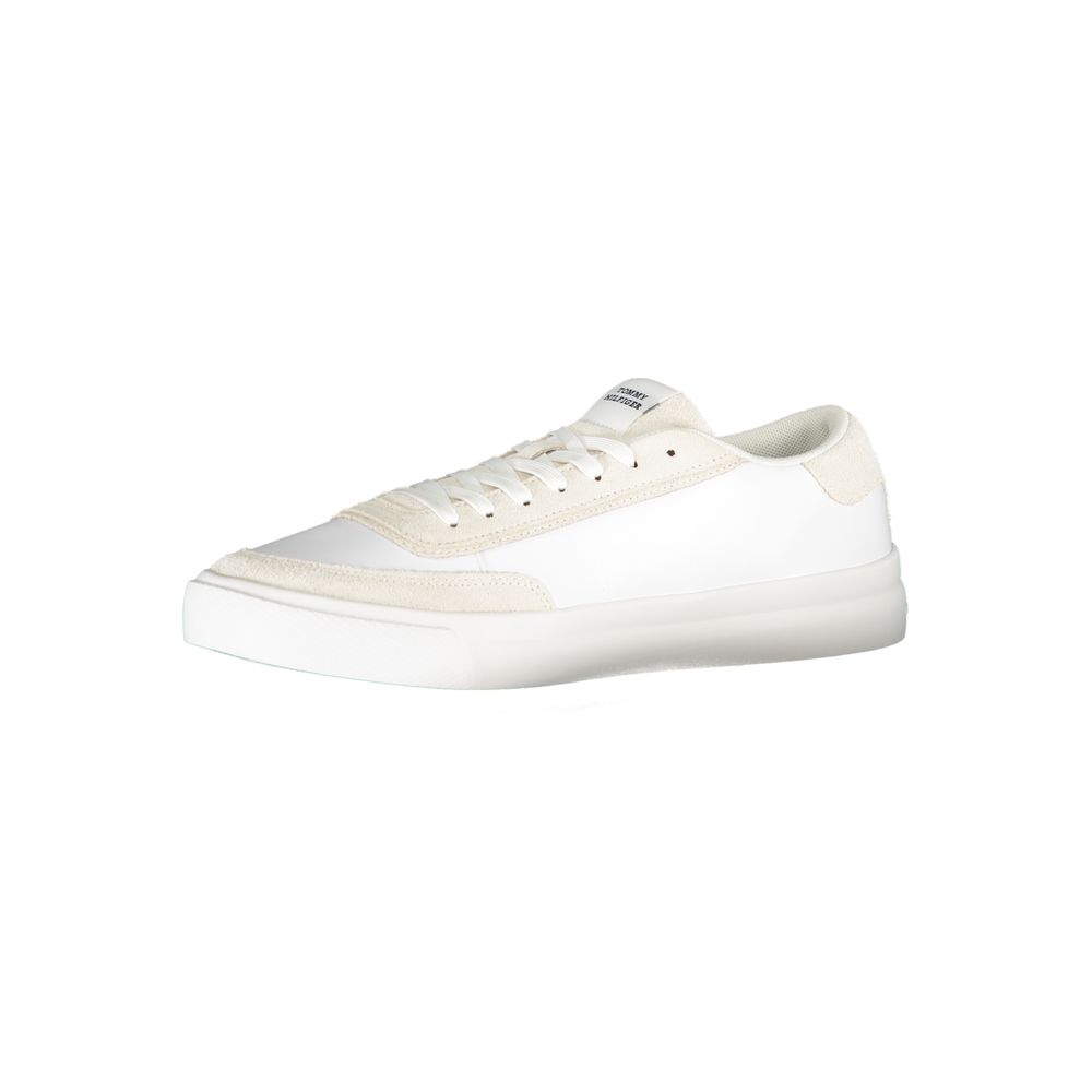 Tommy Hilfiger White Leather Men Sneaker by Tommy Hilfiger