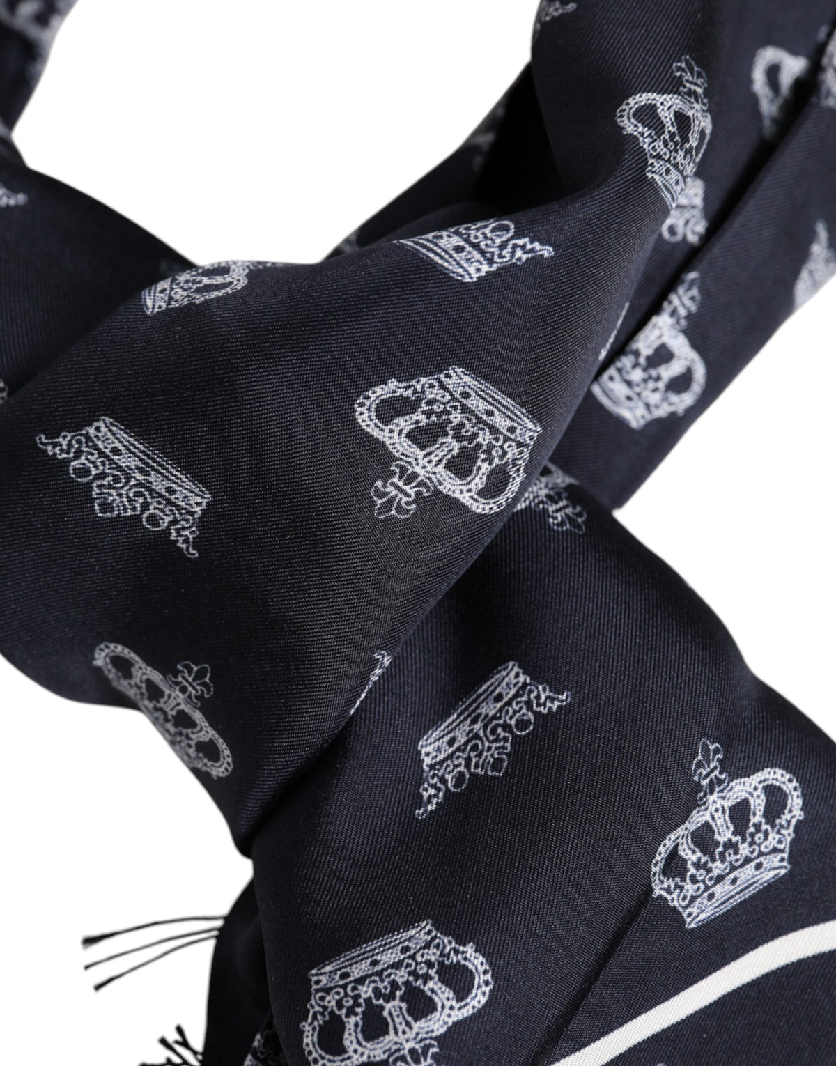Écharpe fine Dolce & Gabbana homme en soie noir – MS7536