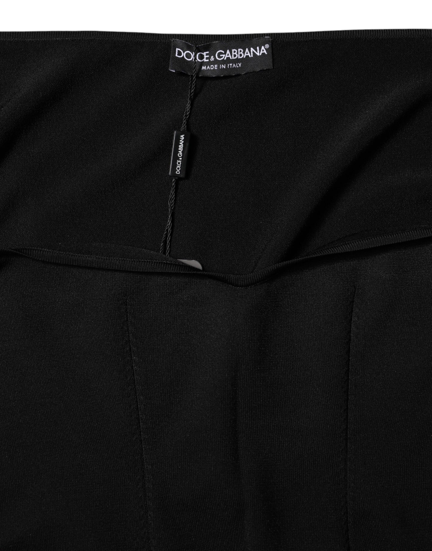 Dolce & Gabbana Black Viscose Long Sleeve Pullover Blouse Top