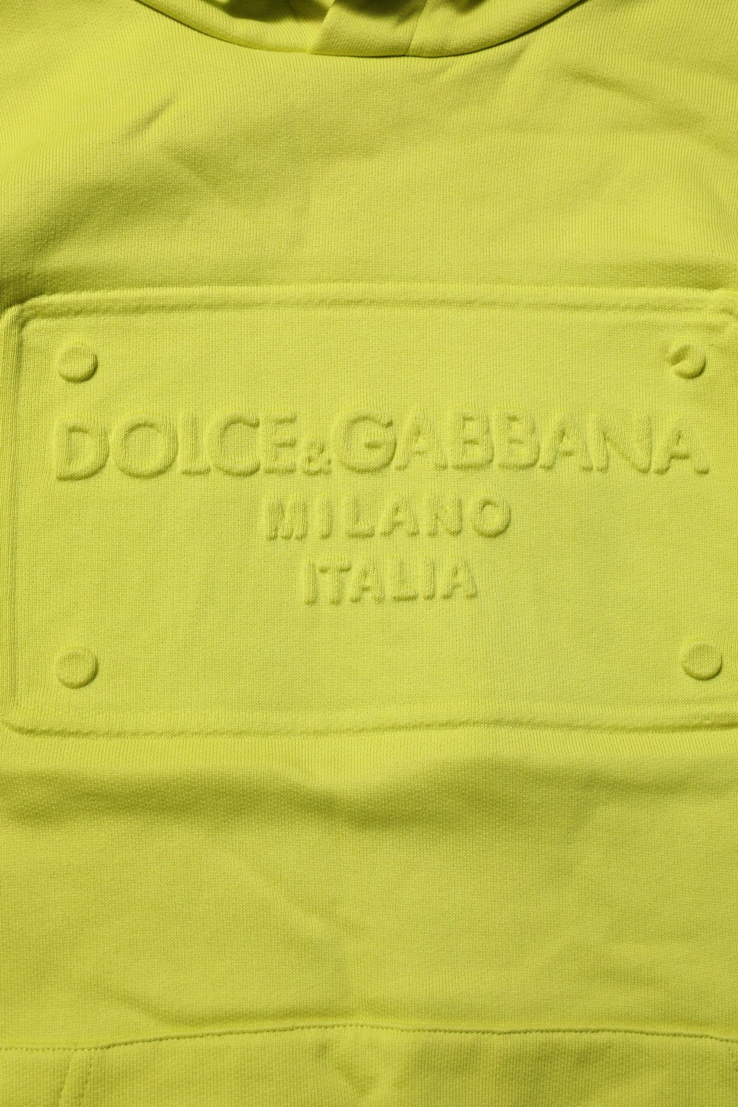 Dolce & Gabbana Green Cotton Hooded Logo Sweatshirt Sweater by Dolce & Gabbana