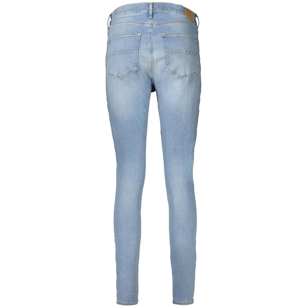 Jean Tommy Hilfiger femme Sylvia skinny taille haute en coton bleu clair – TO-31914