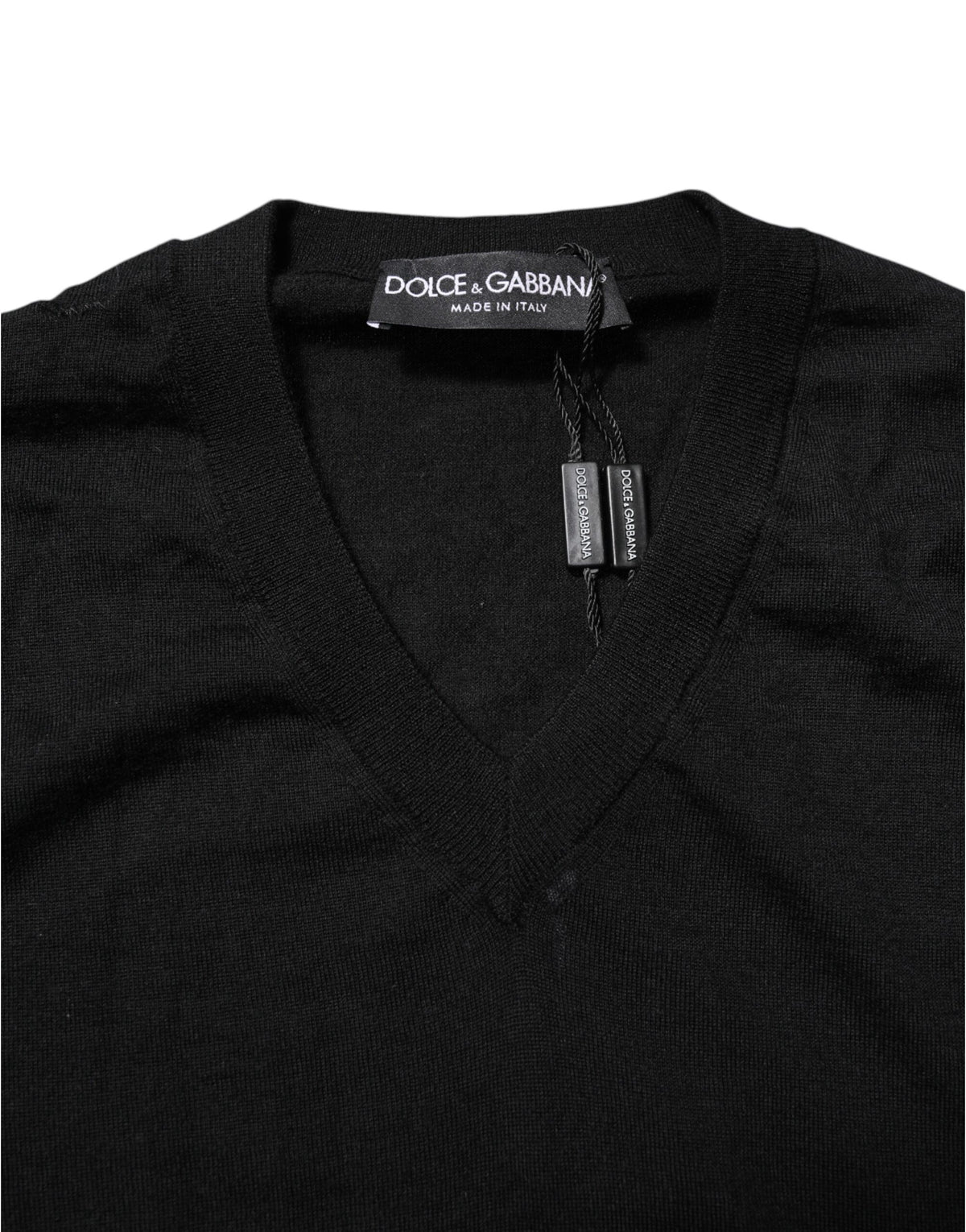 Pull Dolce & Gabbana homme logo brodé en laine vierge gris foncé – TSH90492