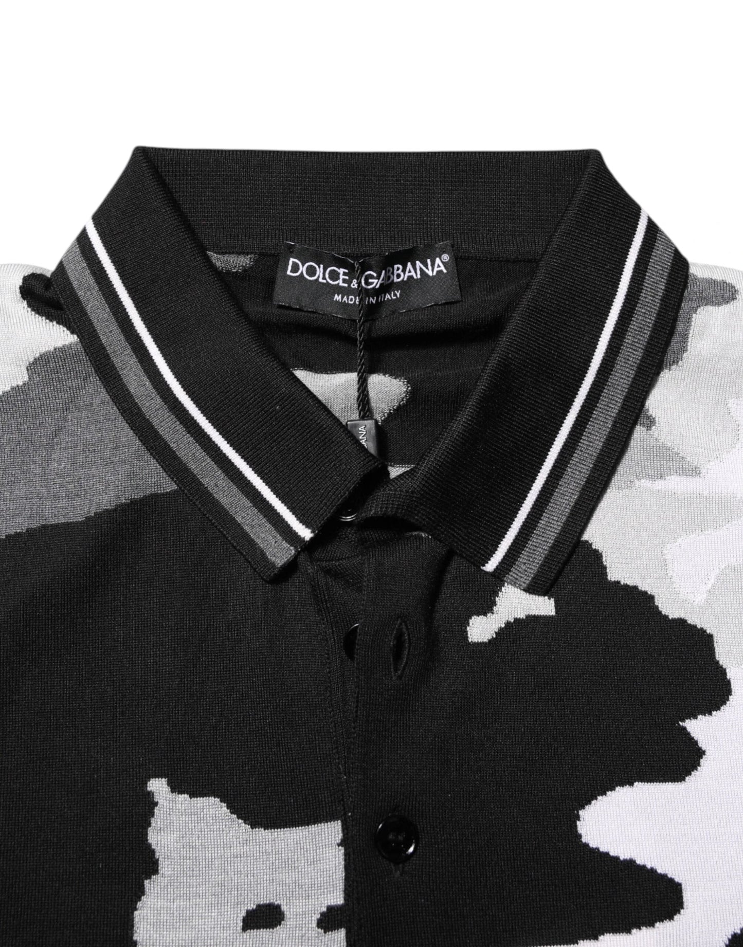 Dolce & Gabbana Multicolor Camouflage Collared Polo T-shirt by Dolce & Gabbana