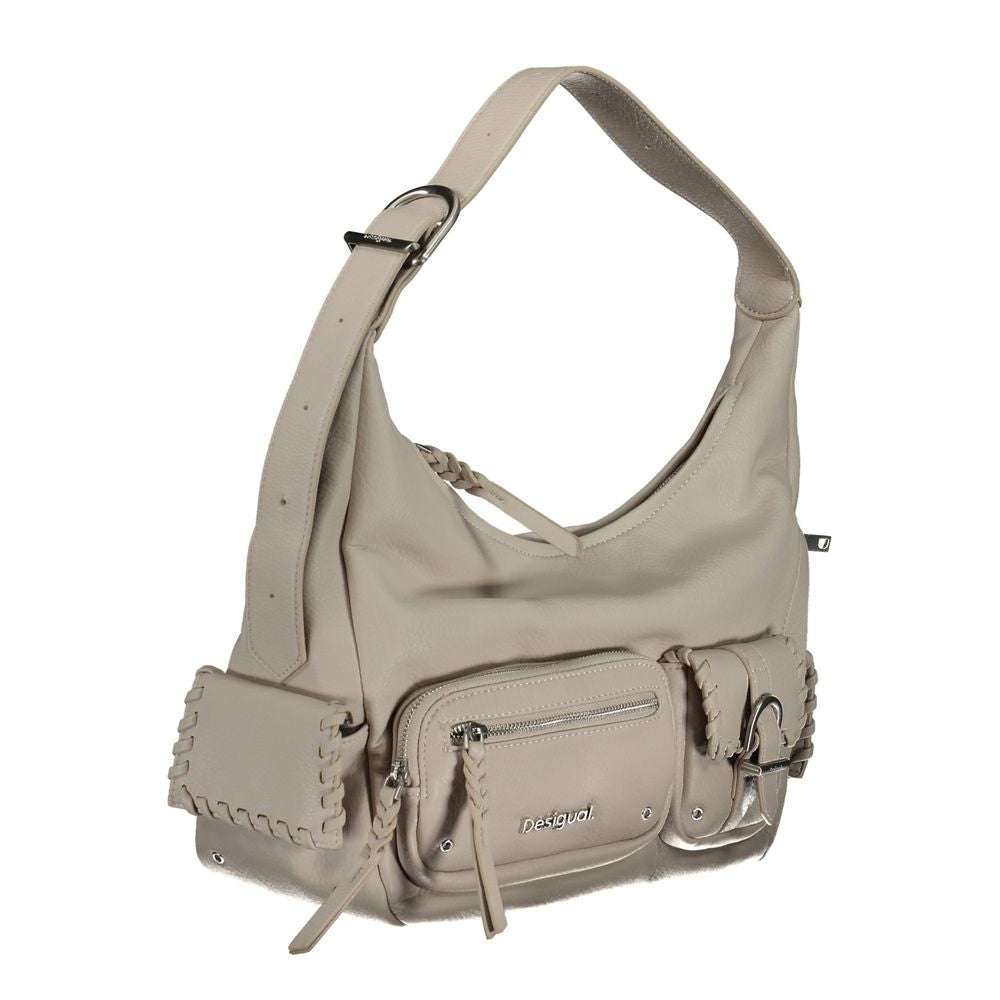 Sac porté épaule Desigual femme en polyuréthane blanc – DE-28052