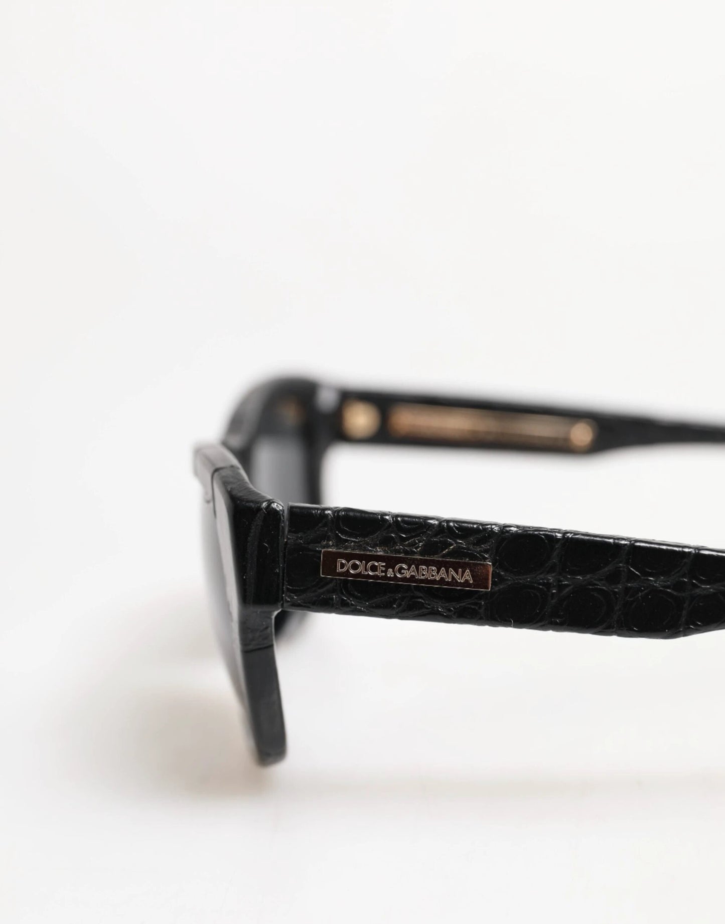 Dolce & Gabbana Black Leather Frame DG4177 Tinted Lens Sunglasses by Dolce & Gabbana