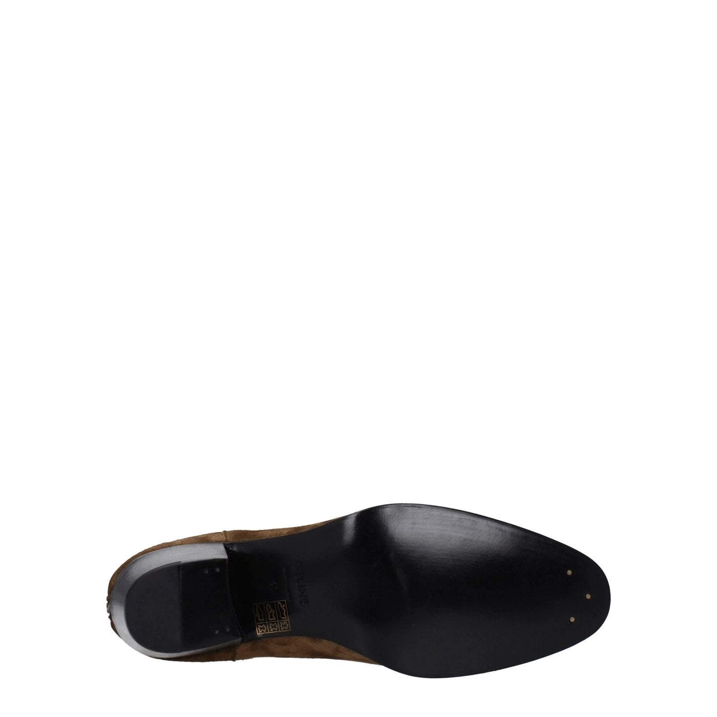 Celine Brown Leather Ankle Boots by Celine