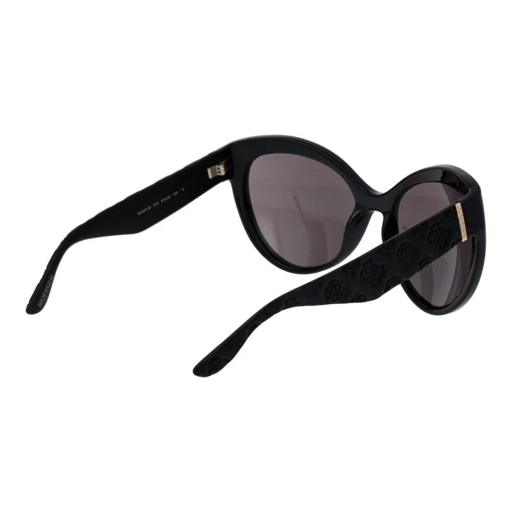 Lunettes de soleil Guess femme papillon monture plastique noire, verres gris – GU-1063176