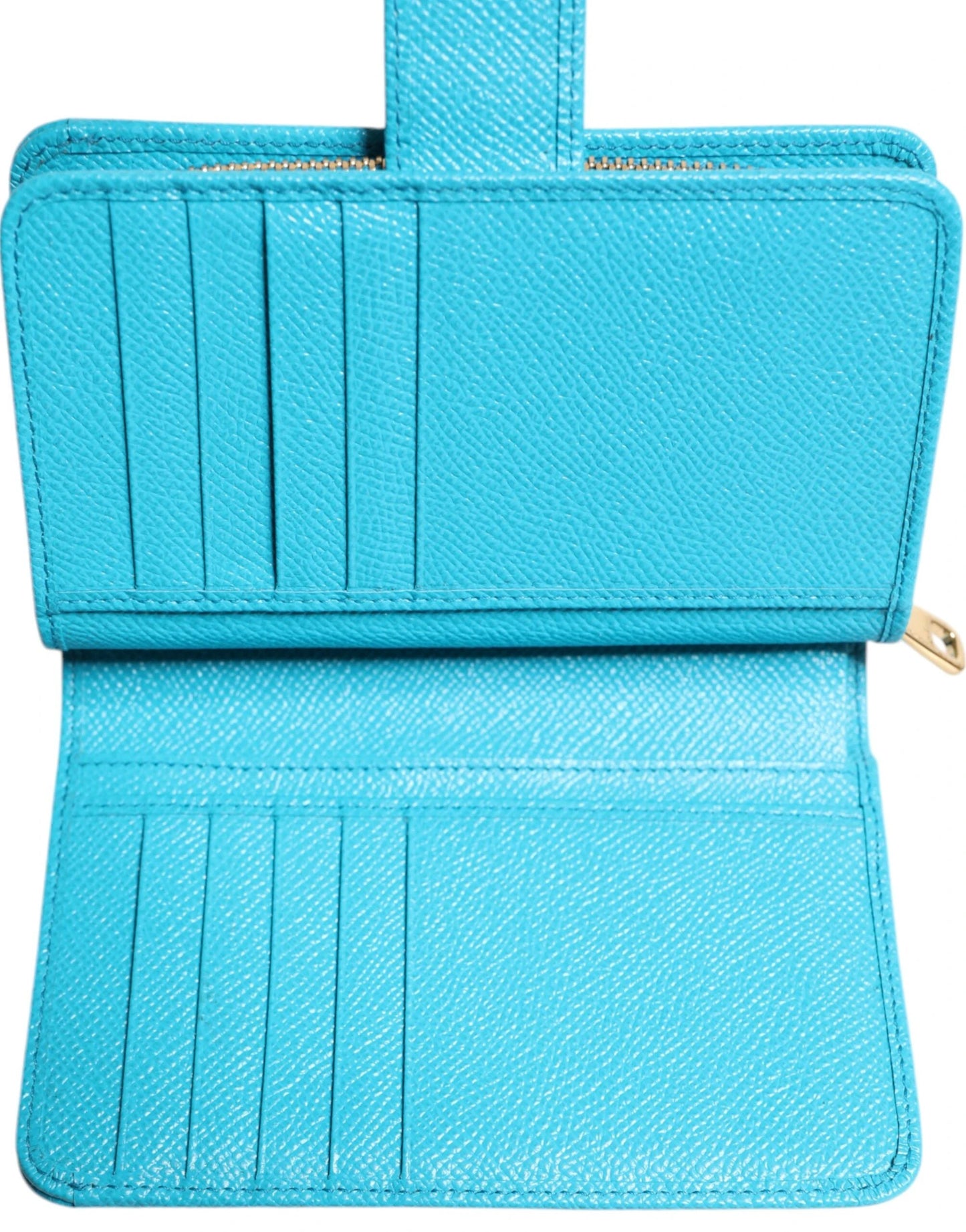 Dolce & Gabbana Light Blue Leather Bifold Continental Clutch Wallet by Dolce & Gabbana
