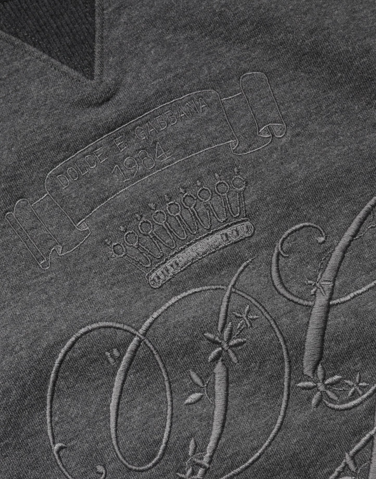 Dolce & Gabbana Gray DG Logo Embroidered Pullover Sweater by Dolce & Gabbana