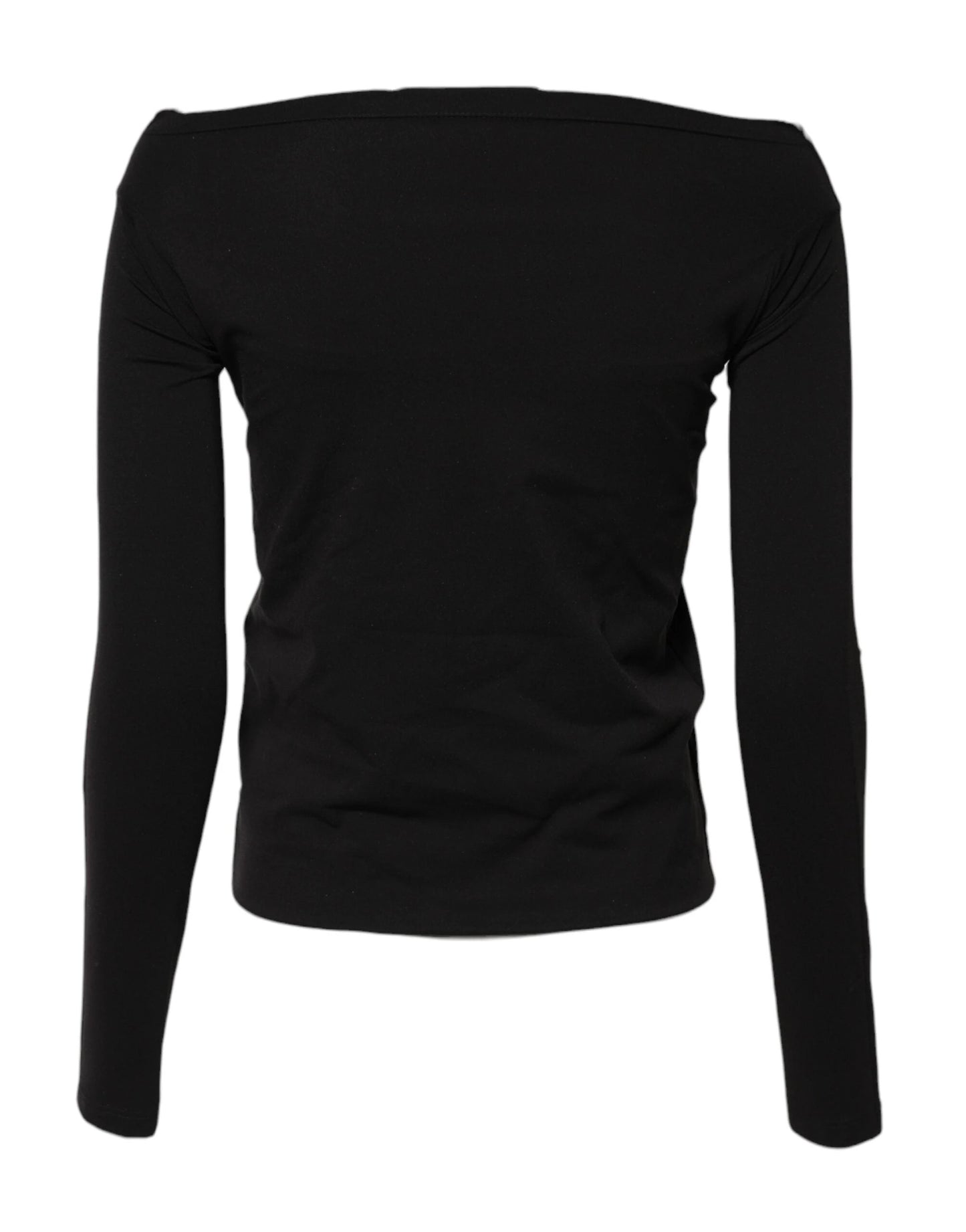Dolce & Gabbana Black Wool Shrug Crew Neck Pullover Sweater by Dolce & Gabbana