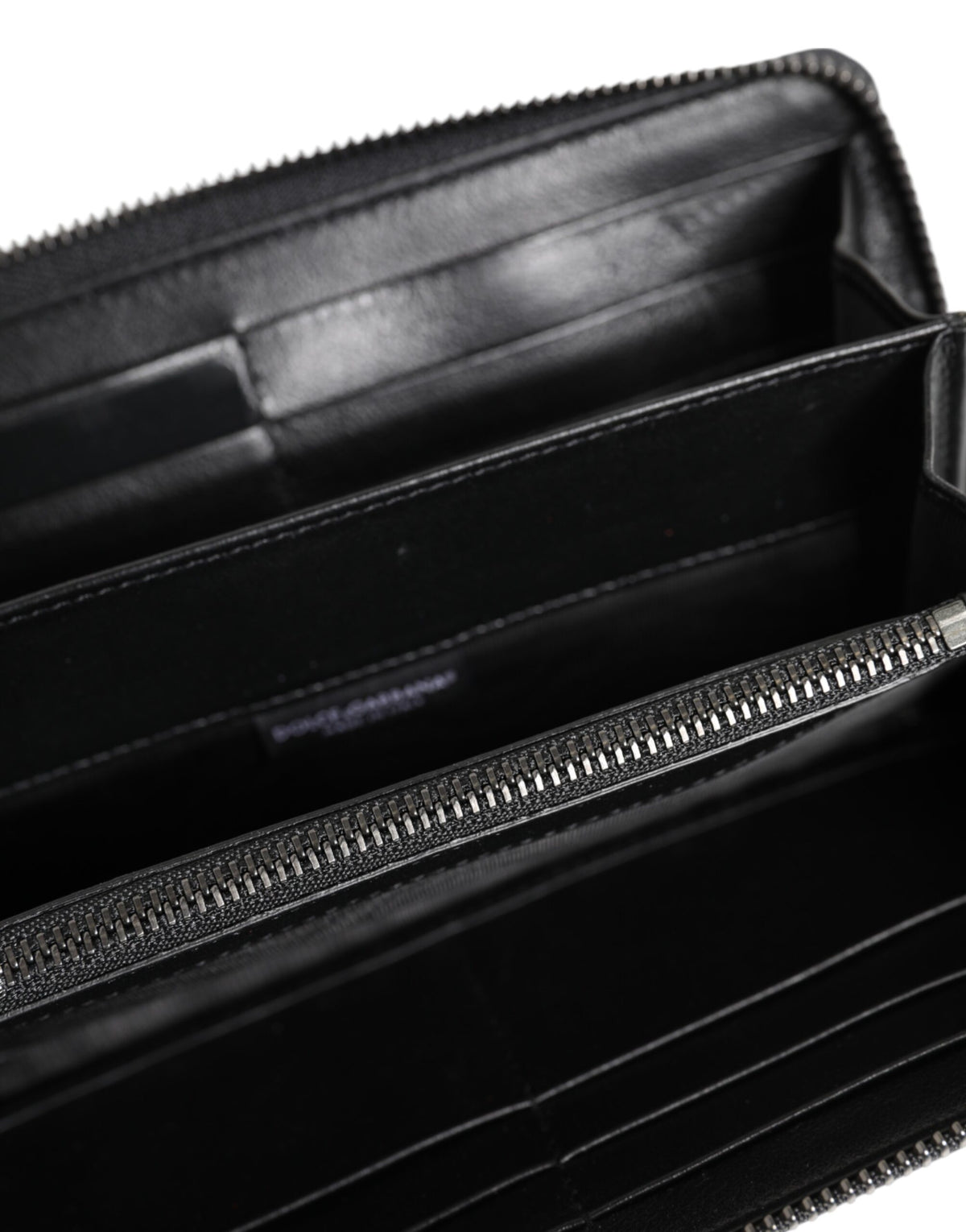 Portefeuille continental zippé Dolce & Gabbana homme en cuir noir et bleu – BAG4696