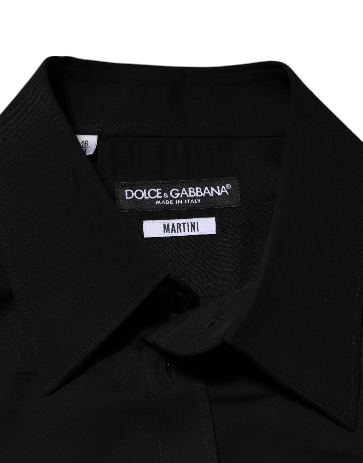 Dolce & Gabbana Black Viscose Long Sleeve Formal Dress Shirt by Dolce & Gabbana