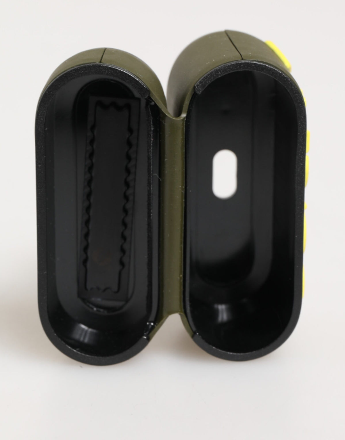 Étui AirPods Dolce & Gabbana mixte logo en relief vert kaki et jaune – SMY11108