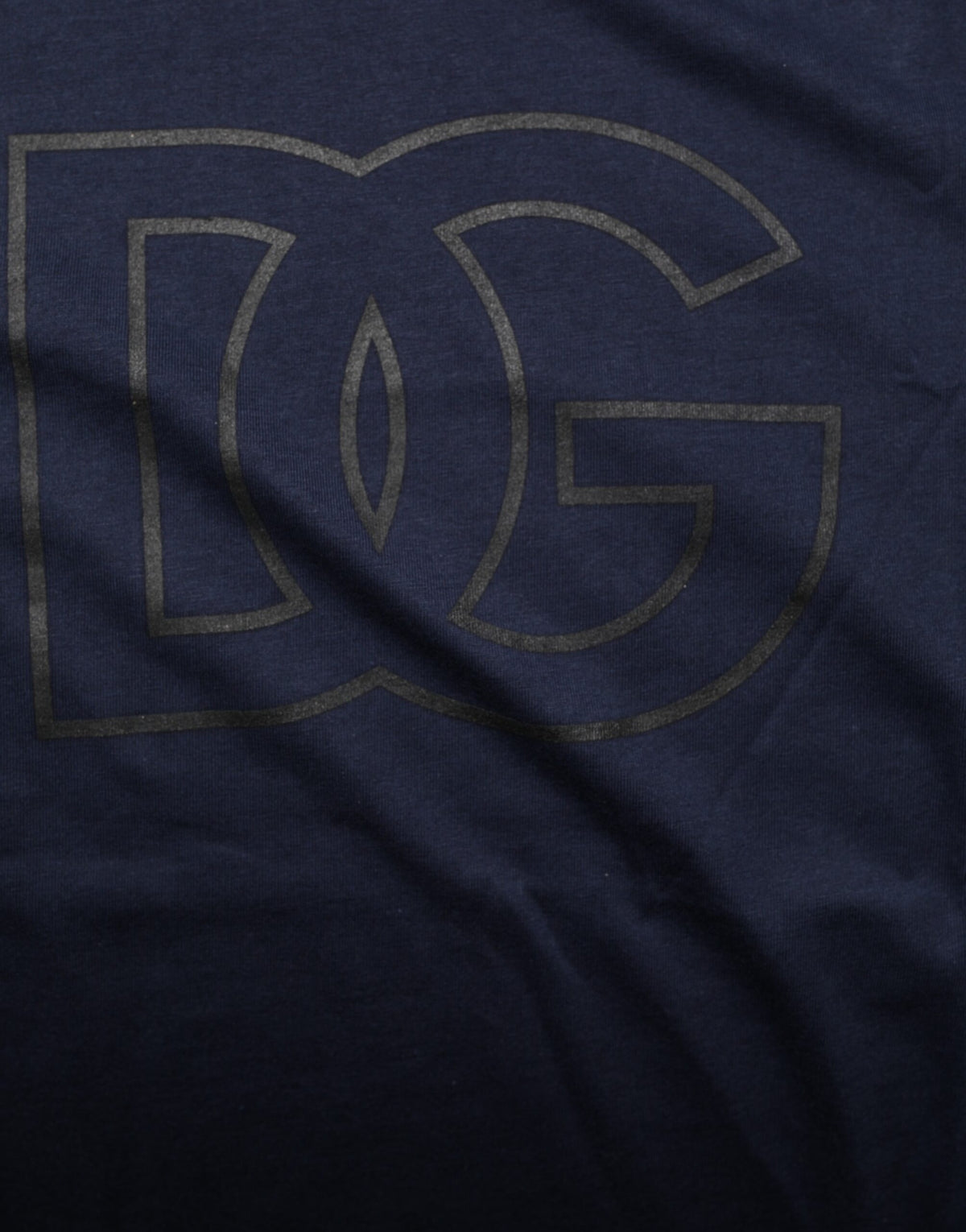 T-shirt Dolce & Gabbana homme à imprimé logo DG en coton bleu foncé – TSH91210