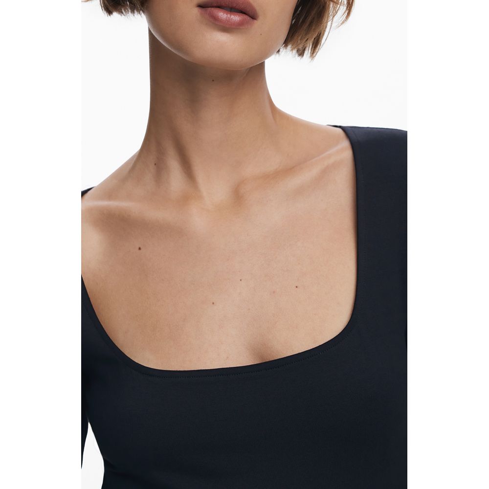 Robe Desigual femme longue Lirio en coton noir – DE-39783