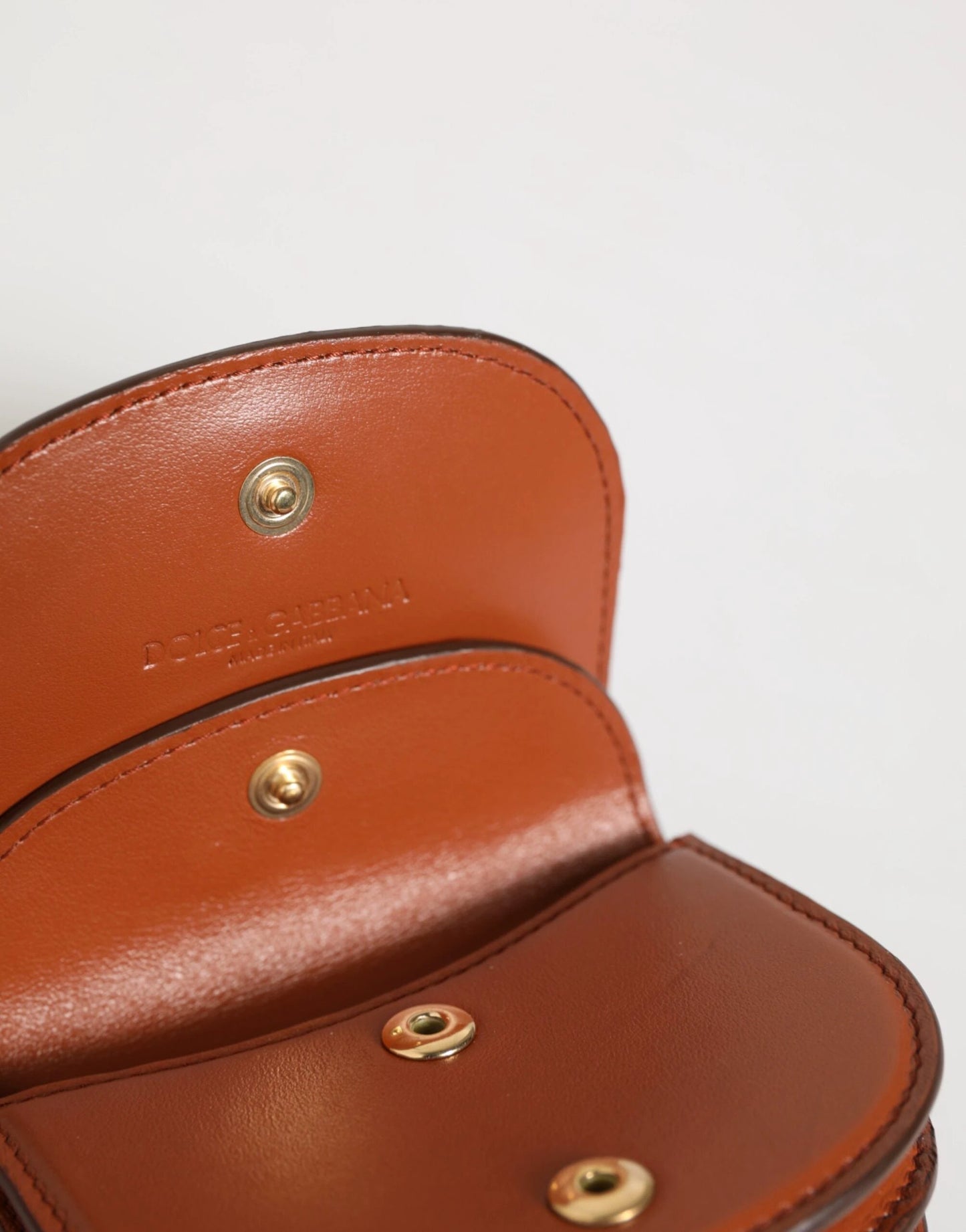 Dolce & Gabbana Brown Leopard Print Calf Leather Small Coin Purse Wallet by Dolce & Gabbana