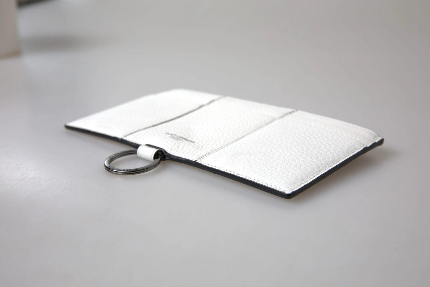 Dolce & Gabbana White Calfskin Leather Large Crossbody Card Holder Wallet by Dolce & Gabbana