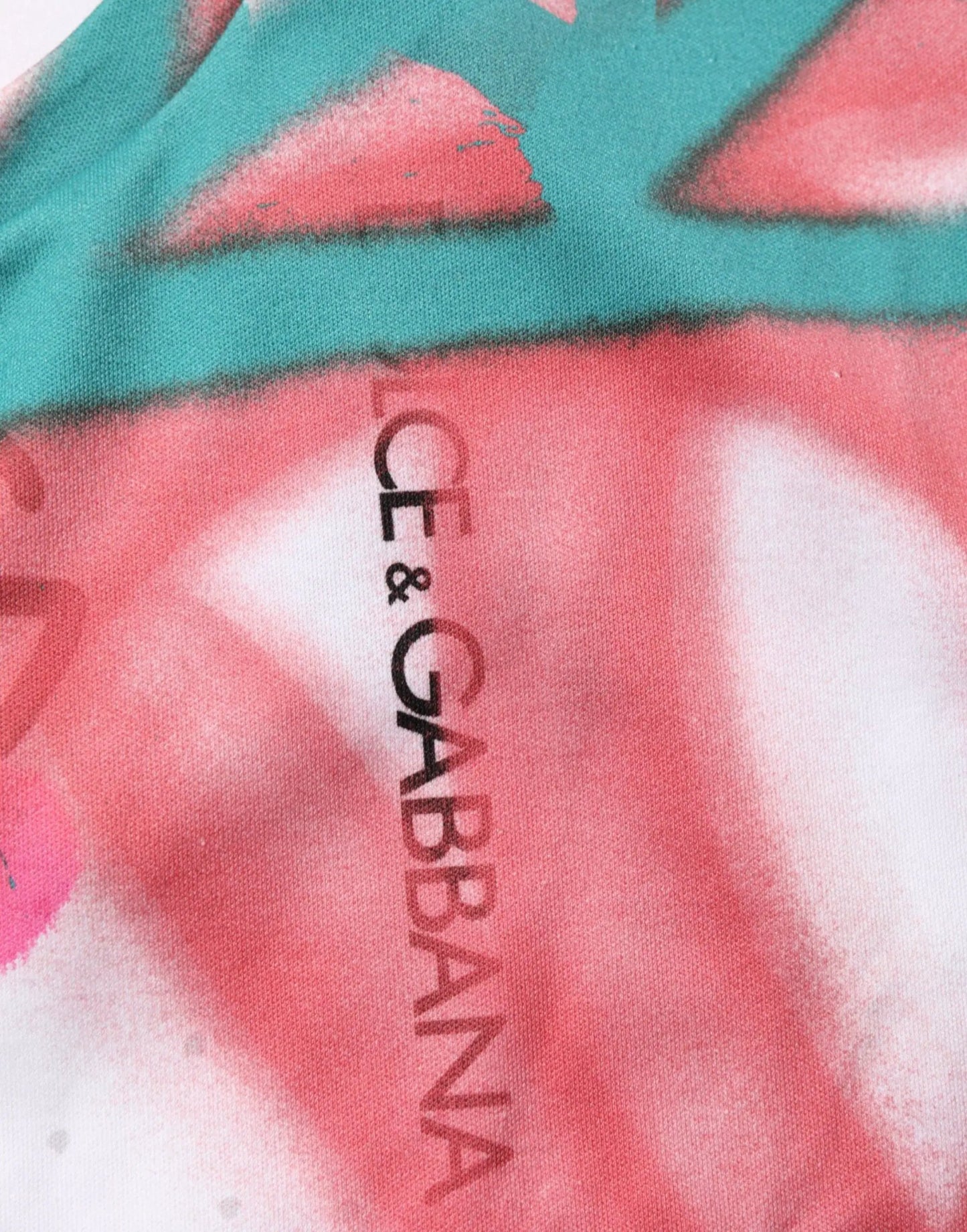 Dolce & Gabbana White Graffiti Crew Neck Short Sleeves T-shirt by Dolce & Gabbana