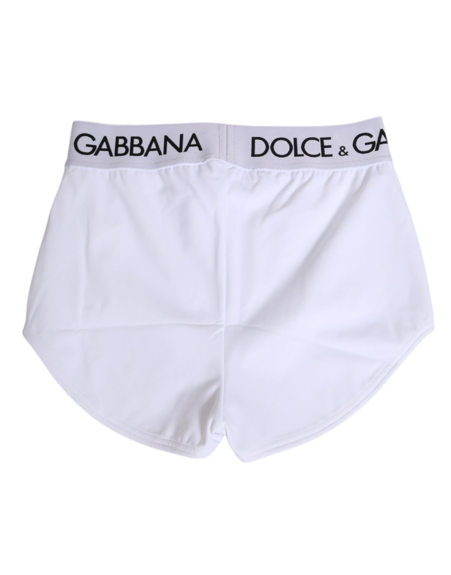 Dolce & Gabbana White Nylon Logo Waistband Shorts Underwear