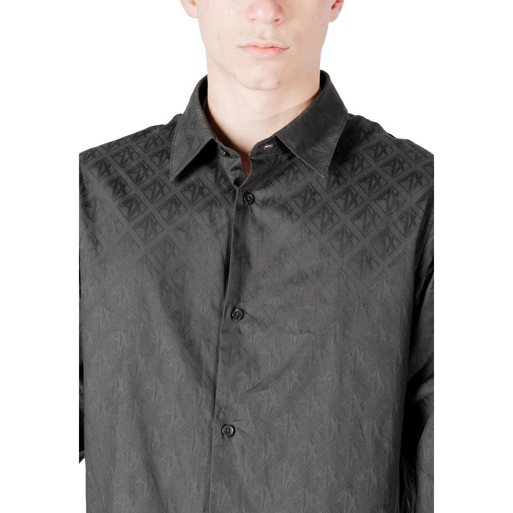 Armani Exchange Black Cotton Dress Shirt by Armani Exchange