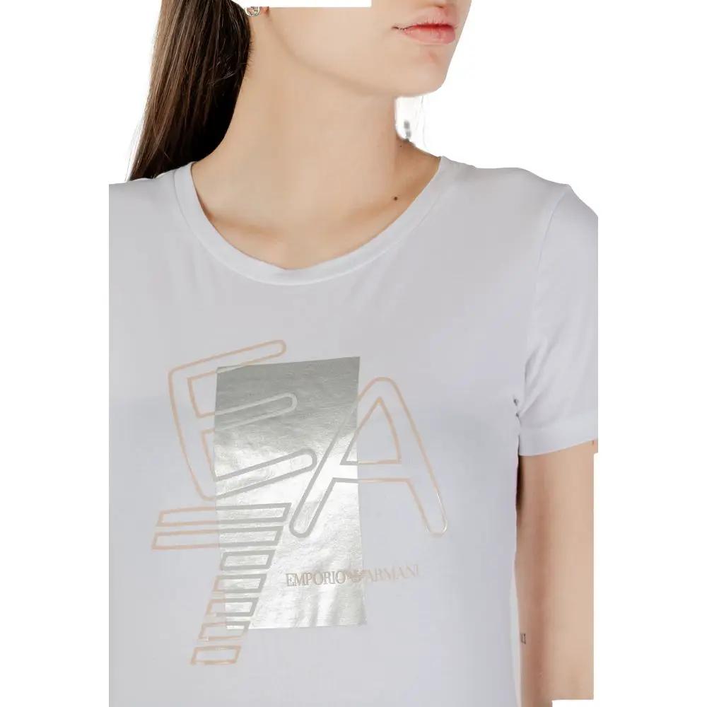 EA7 Emporio Armani White Cotton T-Shirt by EA7 Emporio Armani