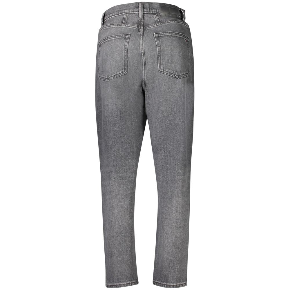 Mom jean Tommy Hilfiger femme taille ultra-haute en coton noir – TO-40010
