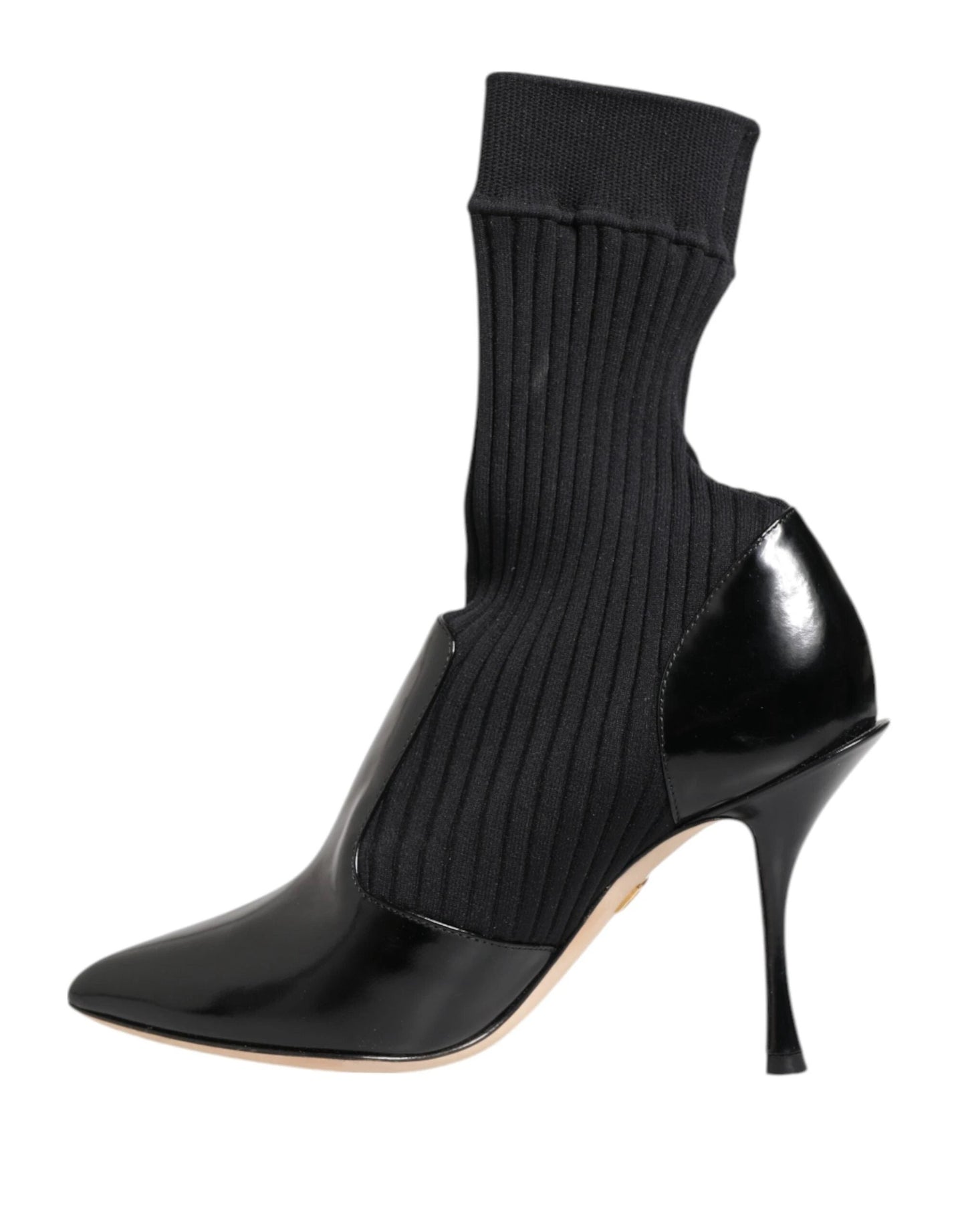 Dolce & Gabbana Black Stretch Stilettos Booties Socks Shoes by Dolce & Gabbana