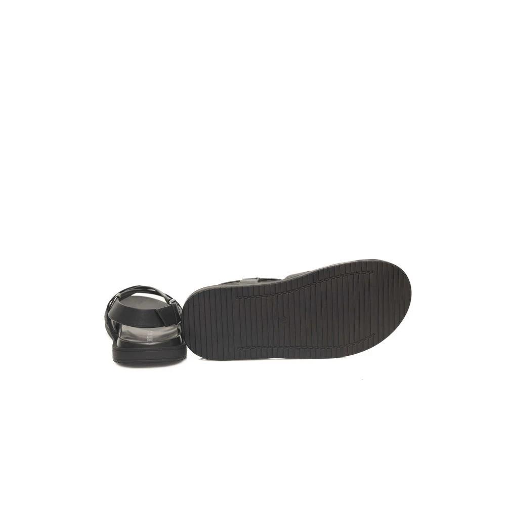 Cerruti 1881 Black Leather Men Sandal by Cerruti 1881