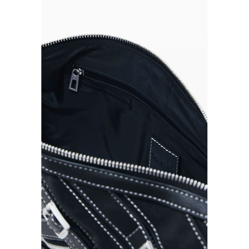 Sac porté épaule Desigual femme Fibonacci Munster en polyuréthane noir – DE-40351