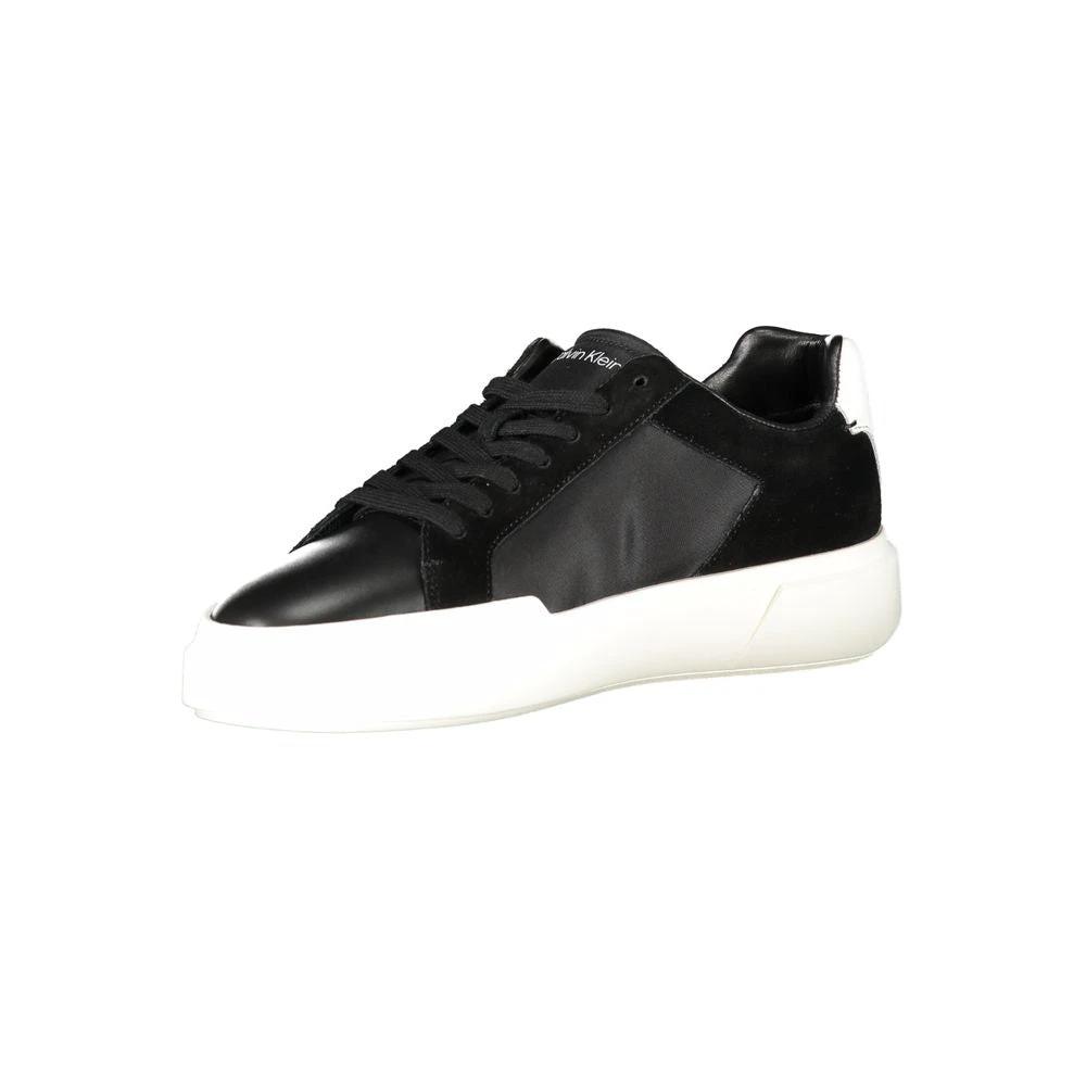 Calvin Klein Nero Leather Men Sneaker by Calvin Klein