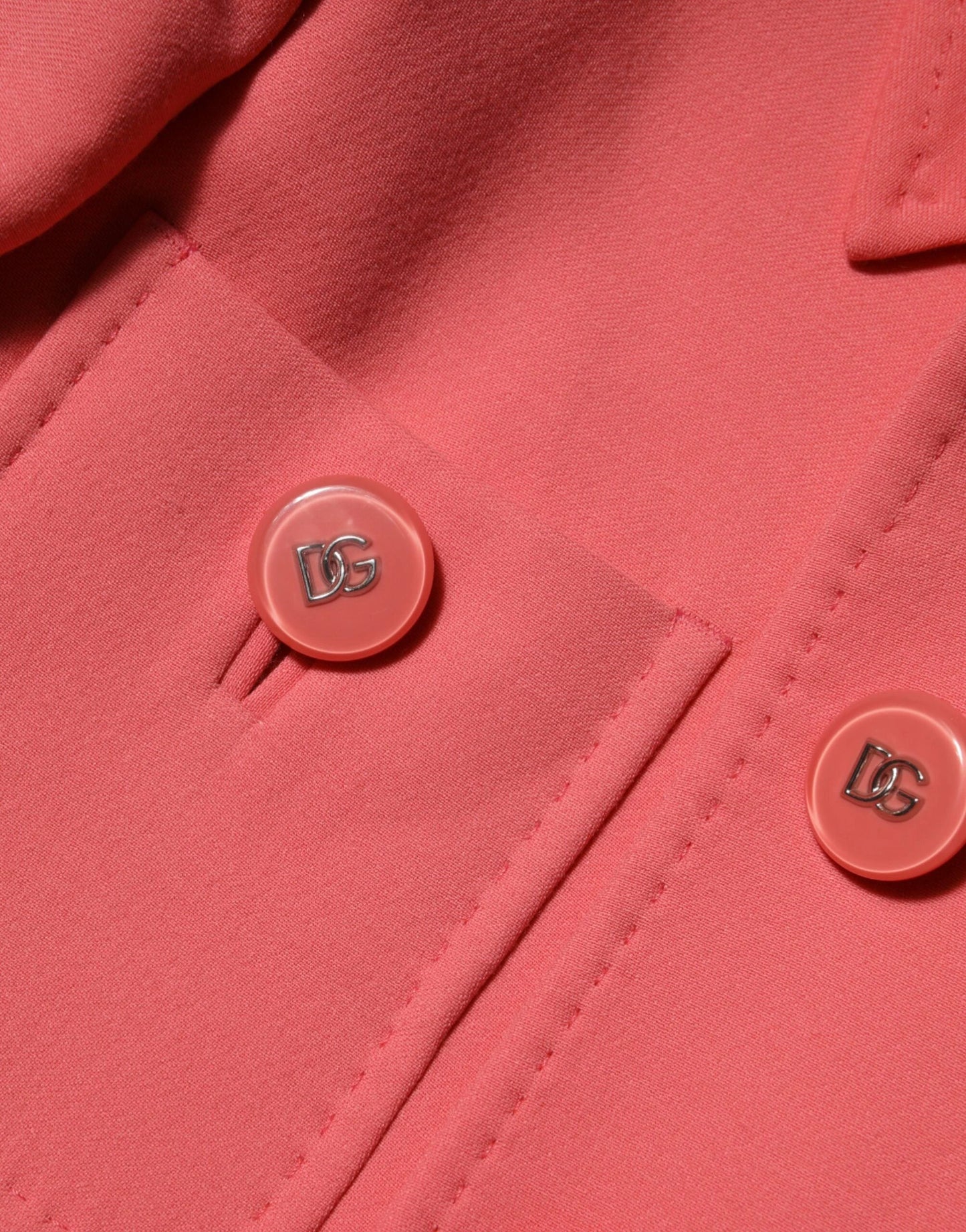 Dolce & Gabbana Pink Buttoned Down Trench Coat Jacket by Dolce & Gabbana