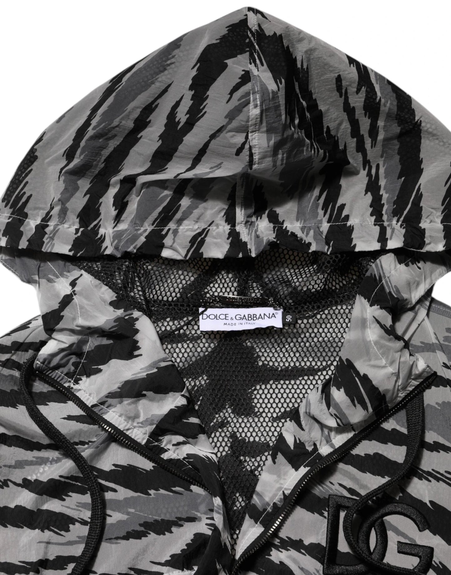 Dolce & Gabbana Gray Camouflage Hooded Sweatshirt Jacket by Dolce & Gabbana