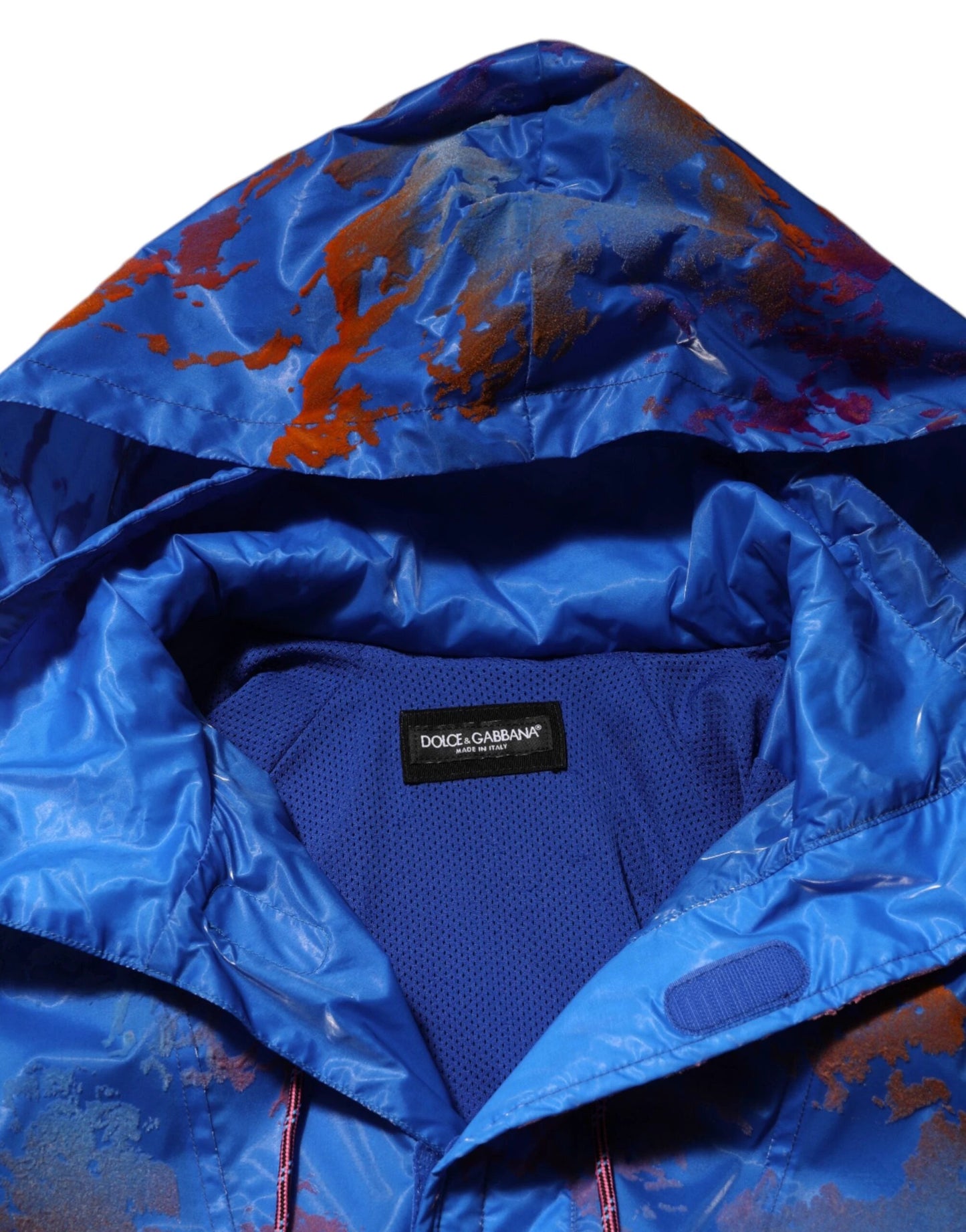 Dolce & Gabbana Blue Tie Dye Logo Hooded Sweatshirt Jacket by Dolce & Gabbana