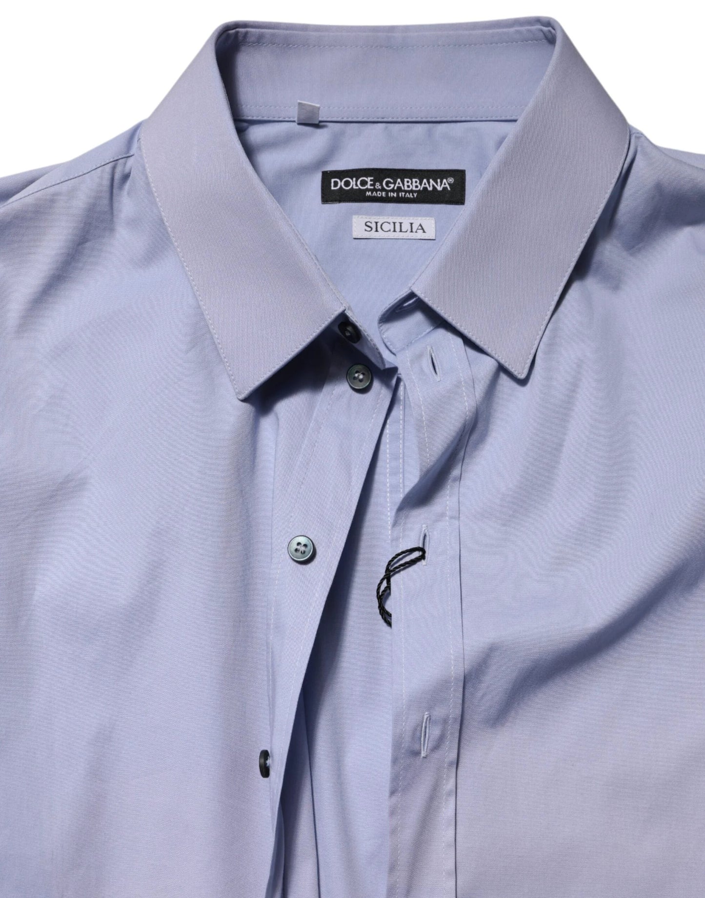 Dolce & Gabbana Blue SICILIA Cotton Men Dress Formal Shirt by Dolce & Gabbana