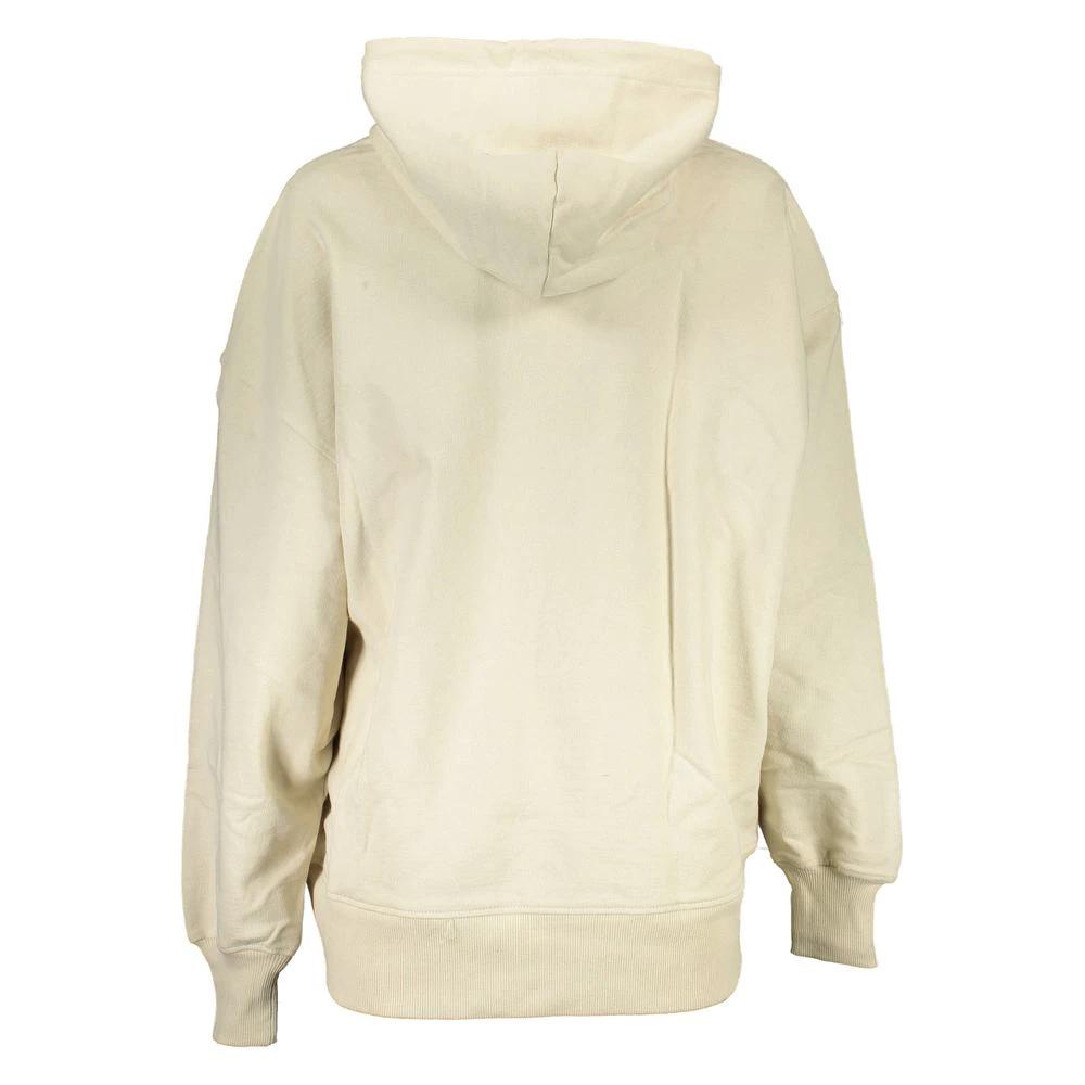 Calvin Klein Beige Recycled Cotton Women Hoodie by Calvin Klein