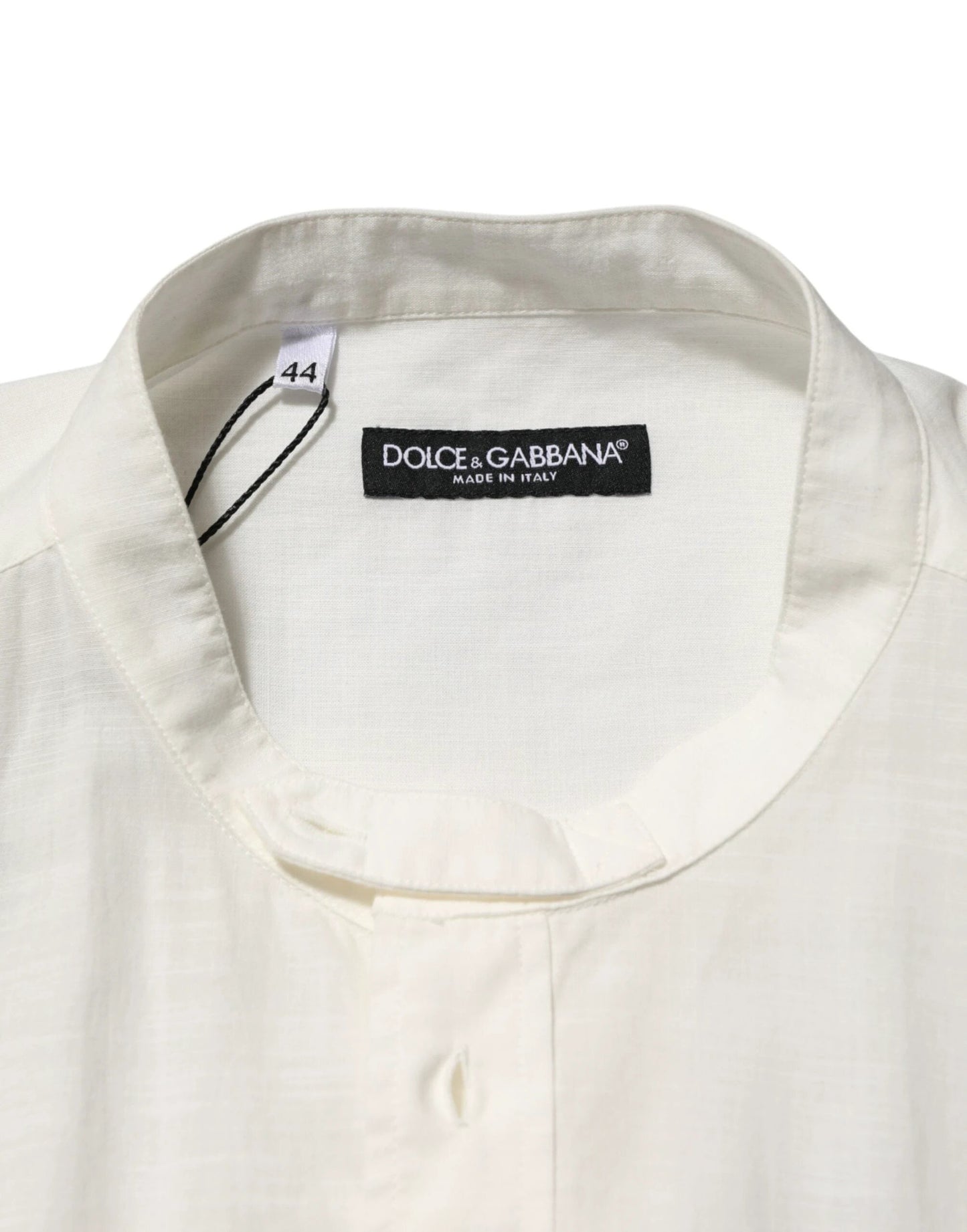 Dolce & Gabbana White Cotton Floral Print Button Down Shirt by Dolce & Gabbana