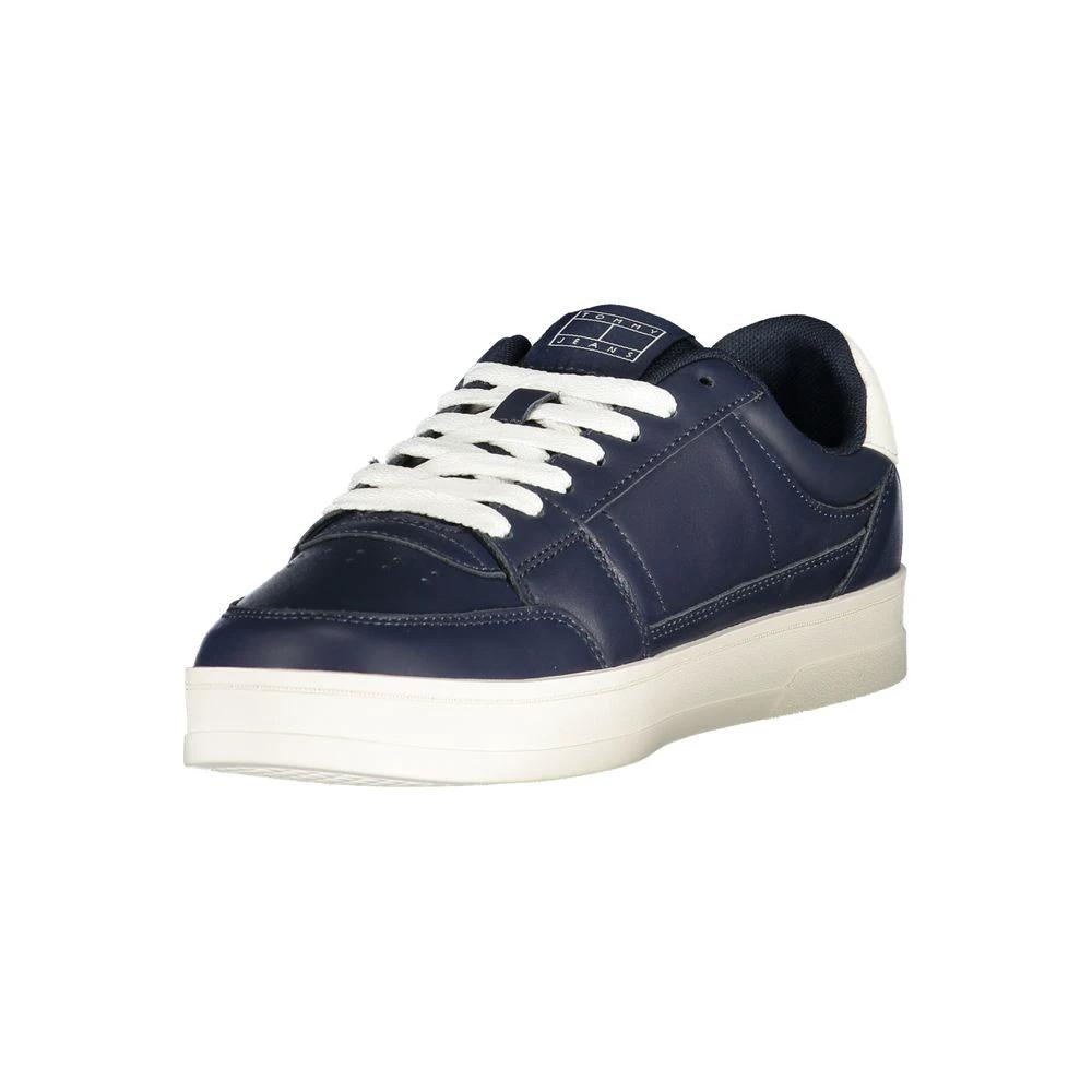 Tommy Hilfiger Blue Leather Men Sneaker by Tommy Hilfiger