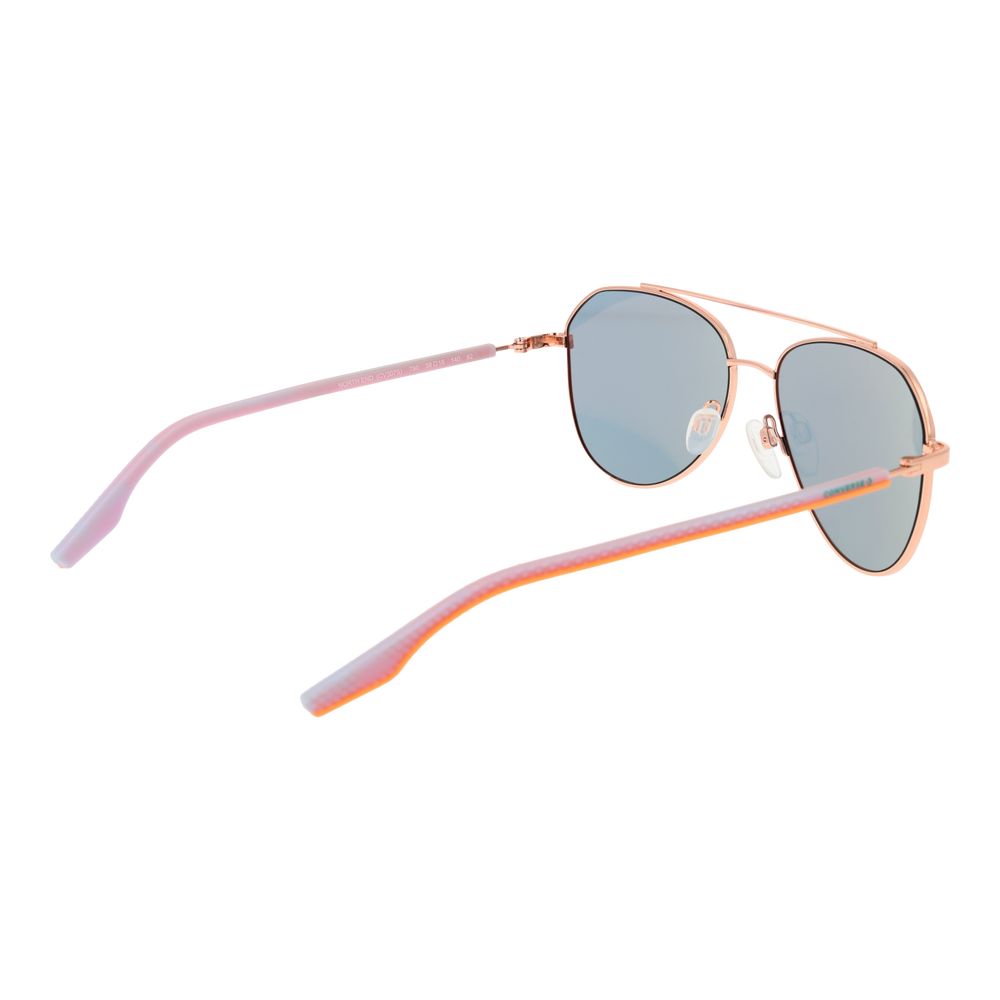 Lunettes de soleil Converse mixte aviateur monture caoutchouc or rose, verres bleus – CO-1063796