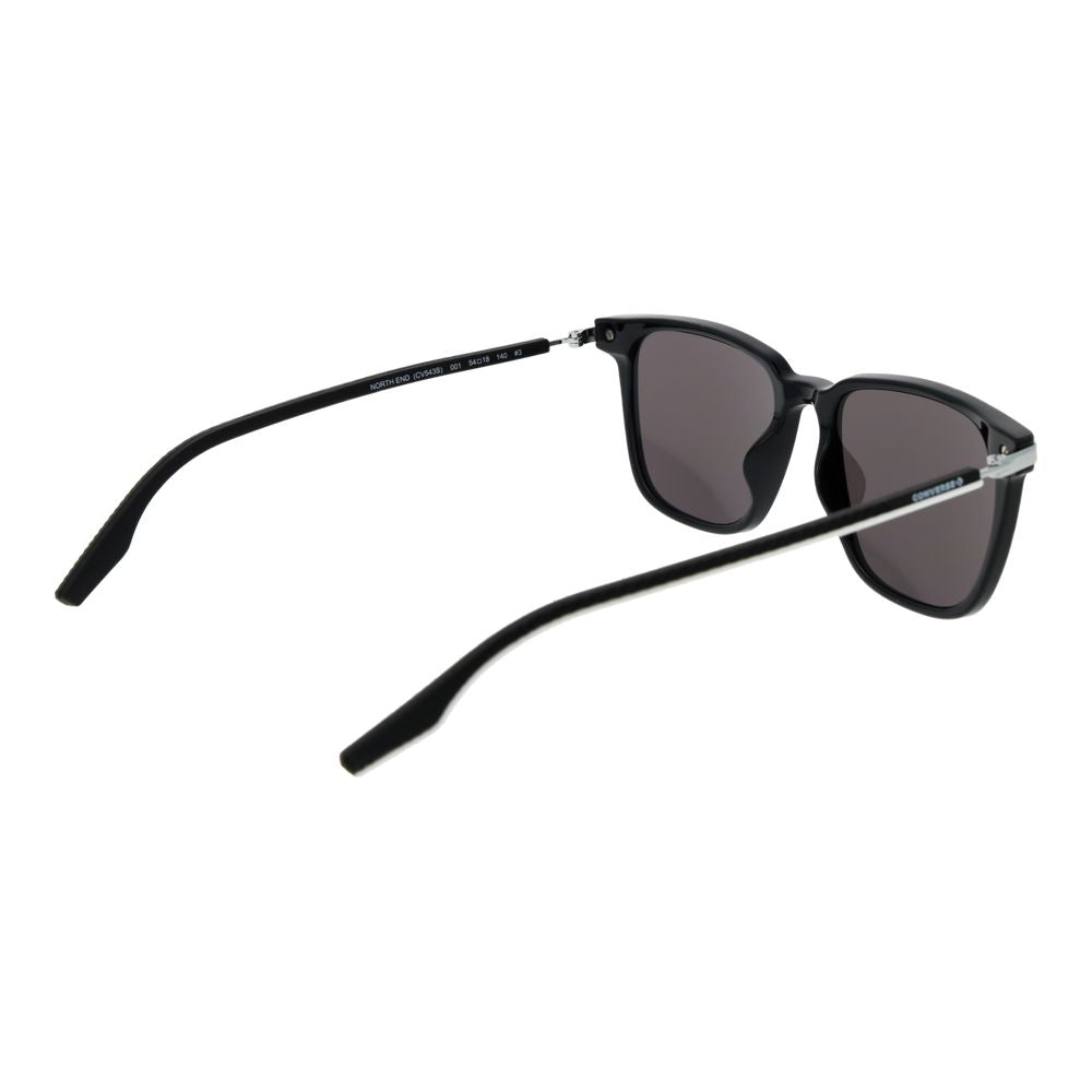 Lunettes de soleil Converse mixte carrées monture caoutchouc noire, verres gris – CO-1063798