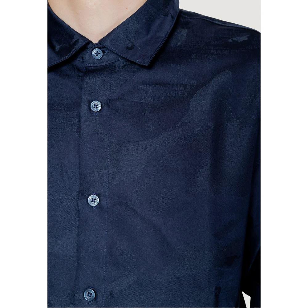 Armani Exchange Blue Cotton Dress Shirt by Armani Exchange