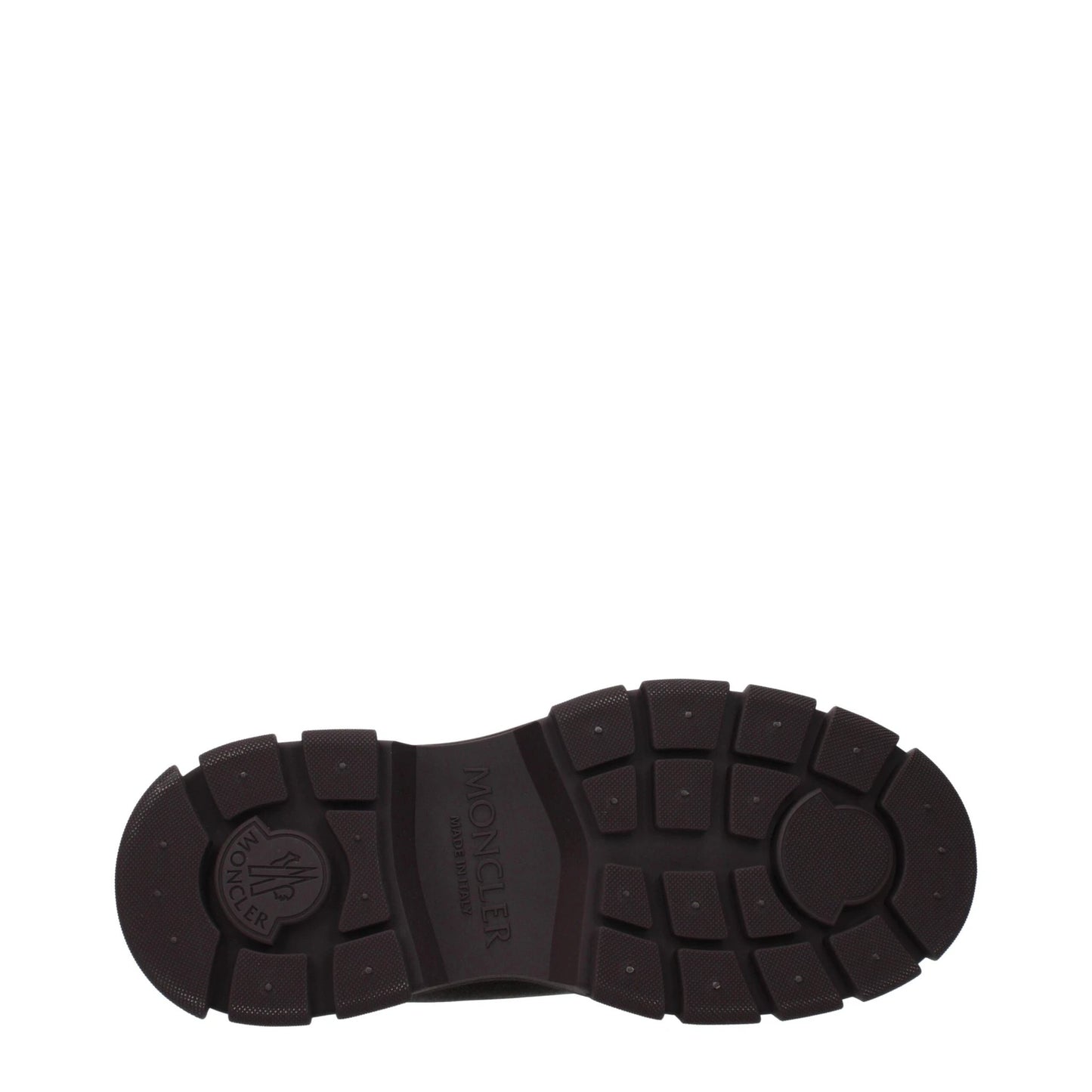 Moncler Brown Leather Ankle Boots by Moncler